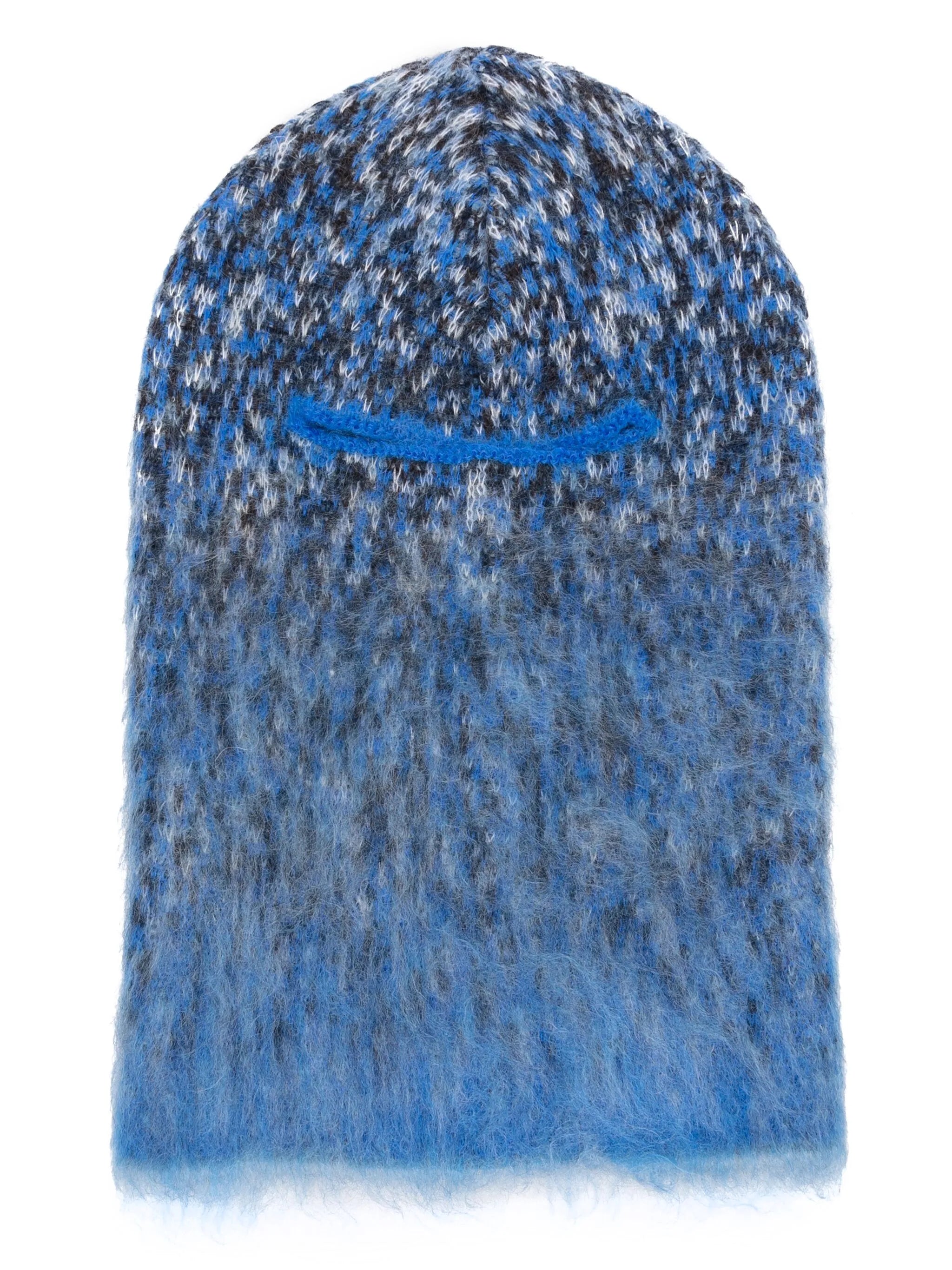 speckle-knit mohair-blend balaclava