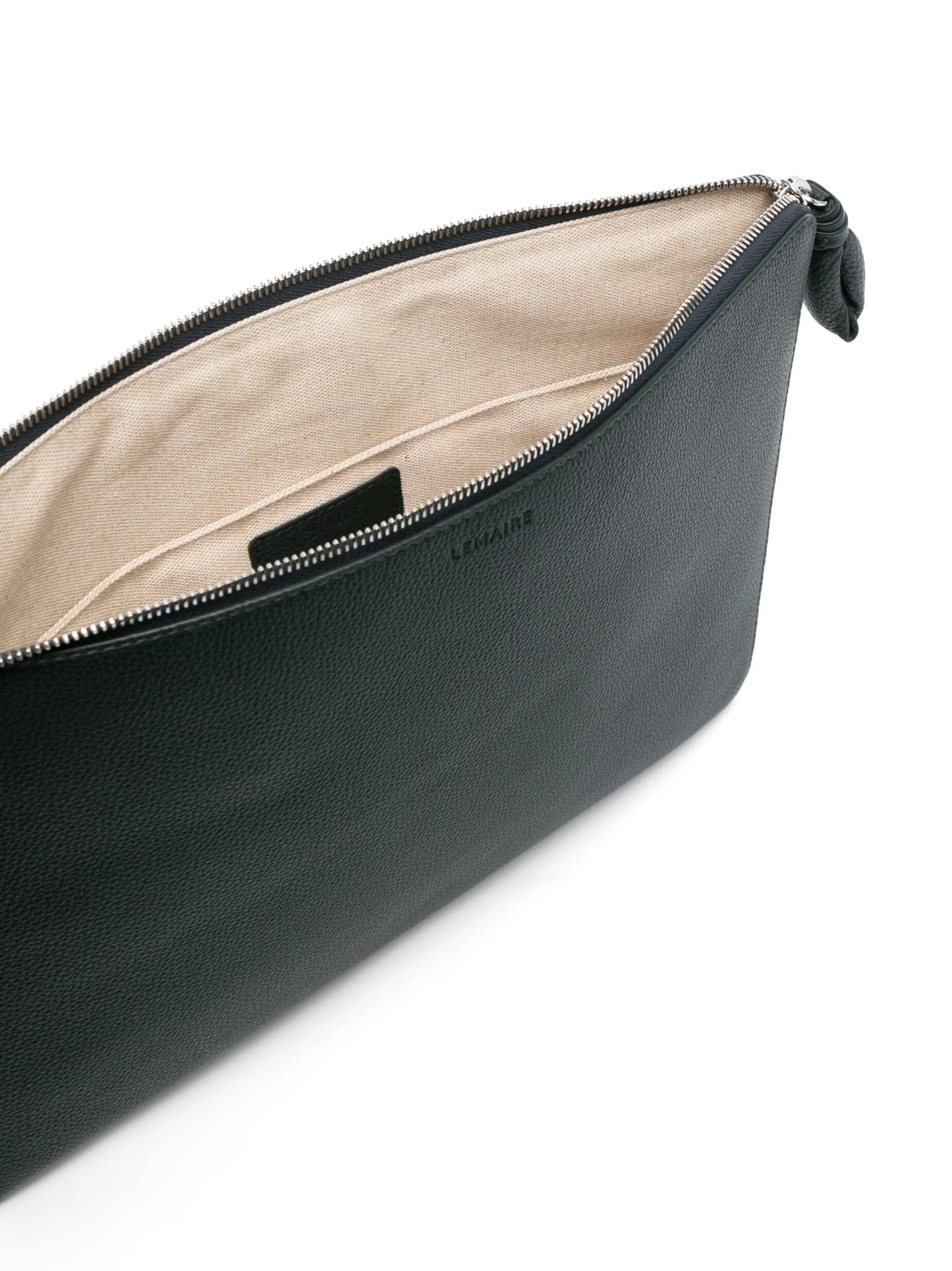 logo-debossed leather document holder