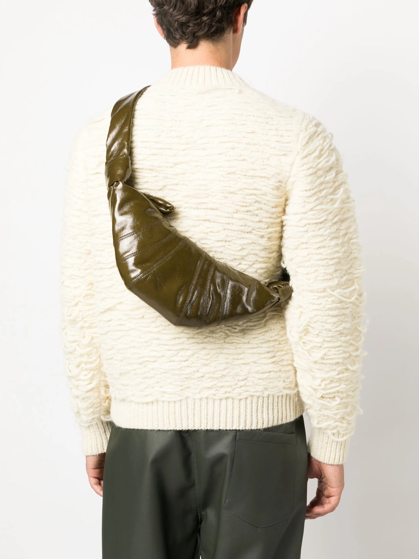 Croissant slouch-body messenger bags