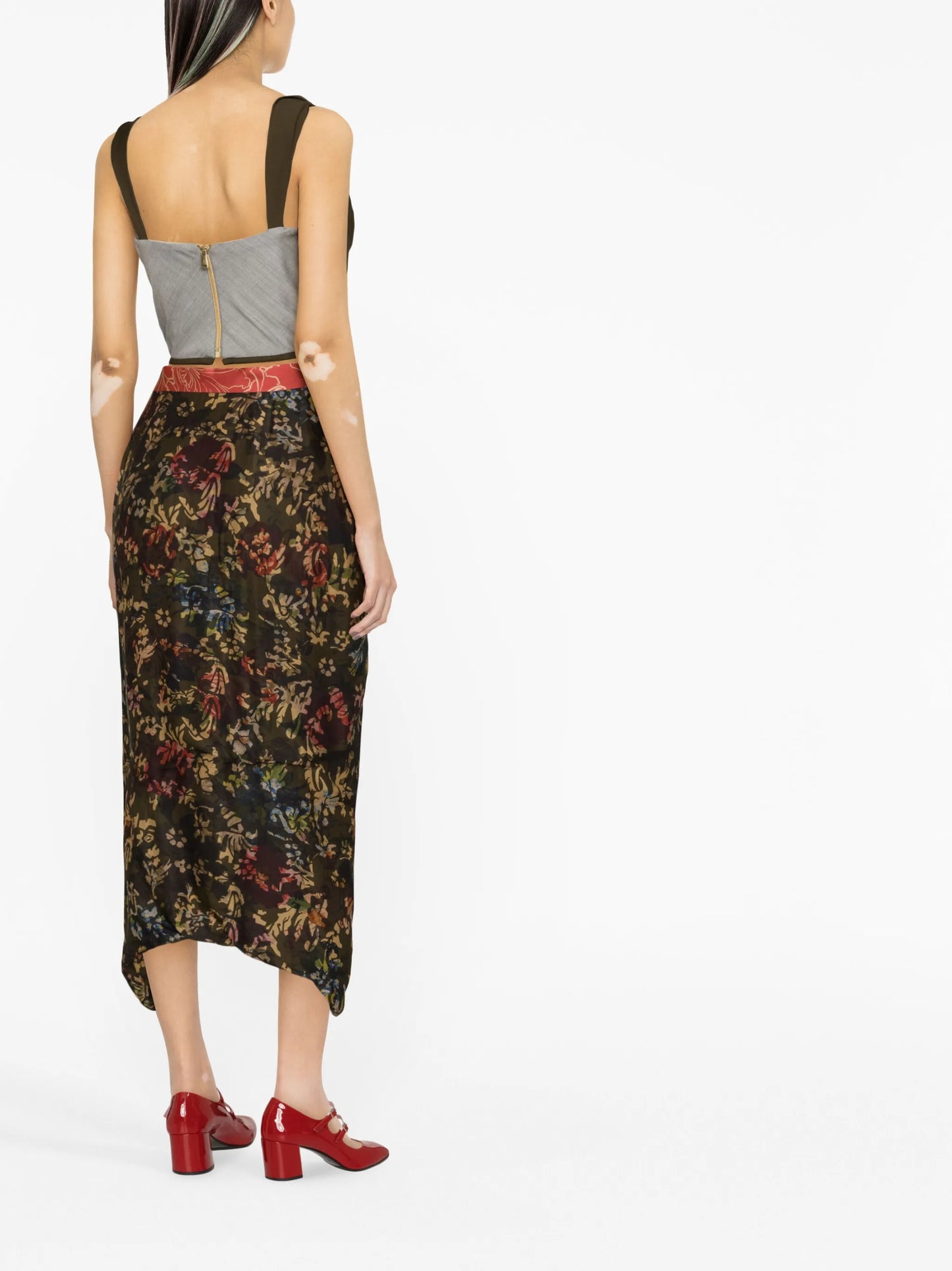 colourblock sleeveless top