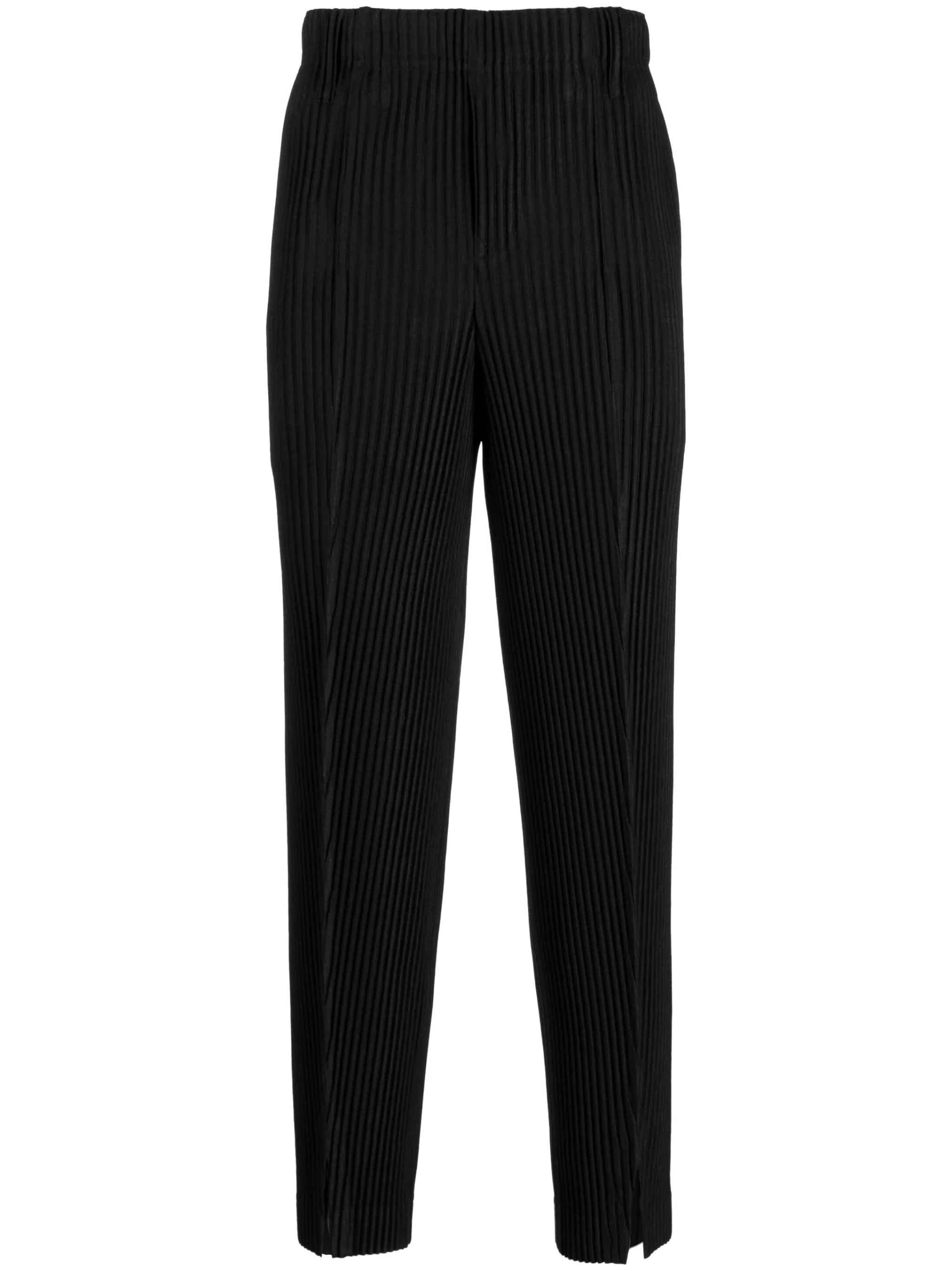 tailored-cut pleated trousers