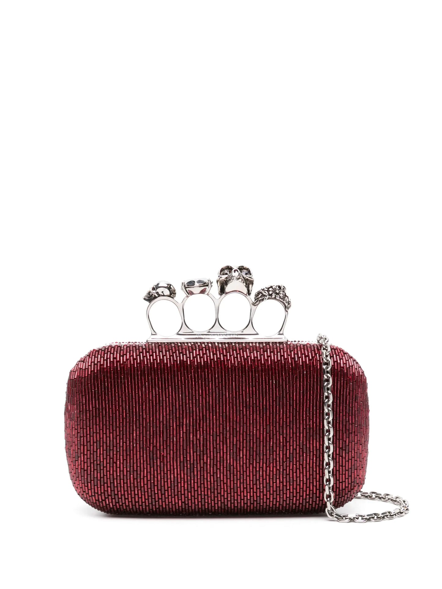 Four Ring beaded clutch bag