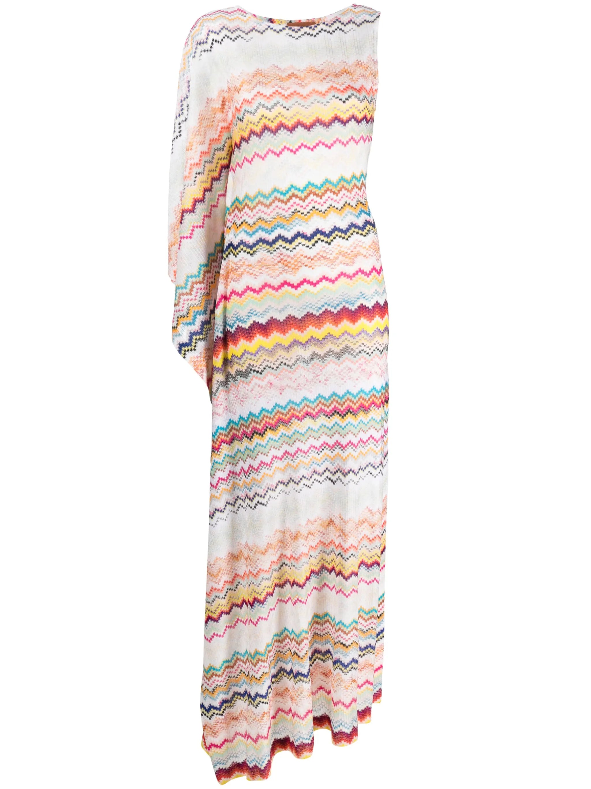 zigzag-print maxi dress