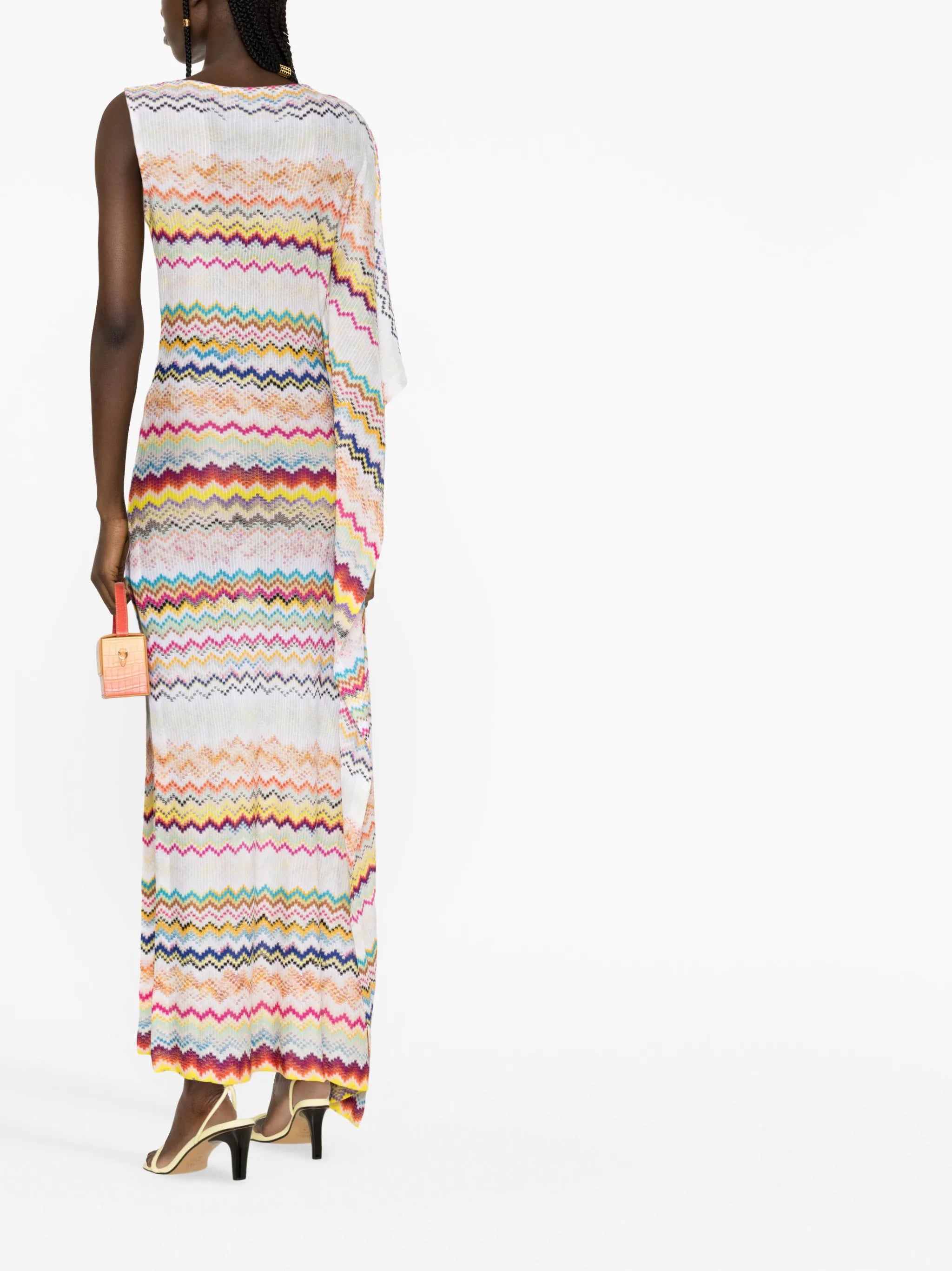 zigzag-print maxi dress
