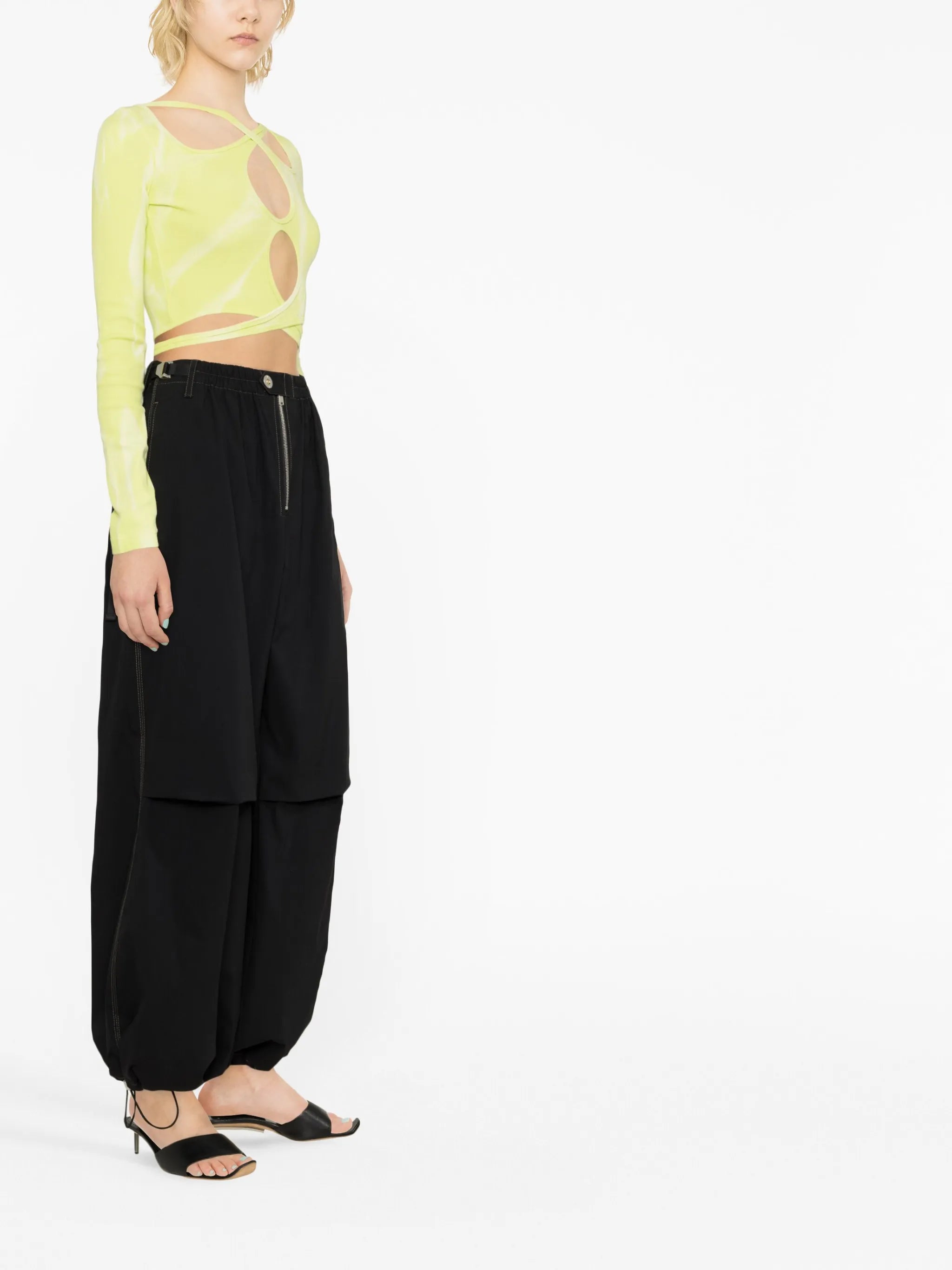 cut-out detail long-sleeve top
