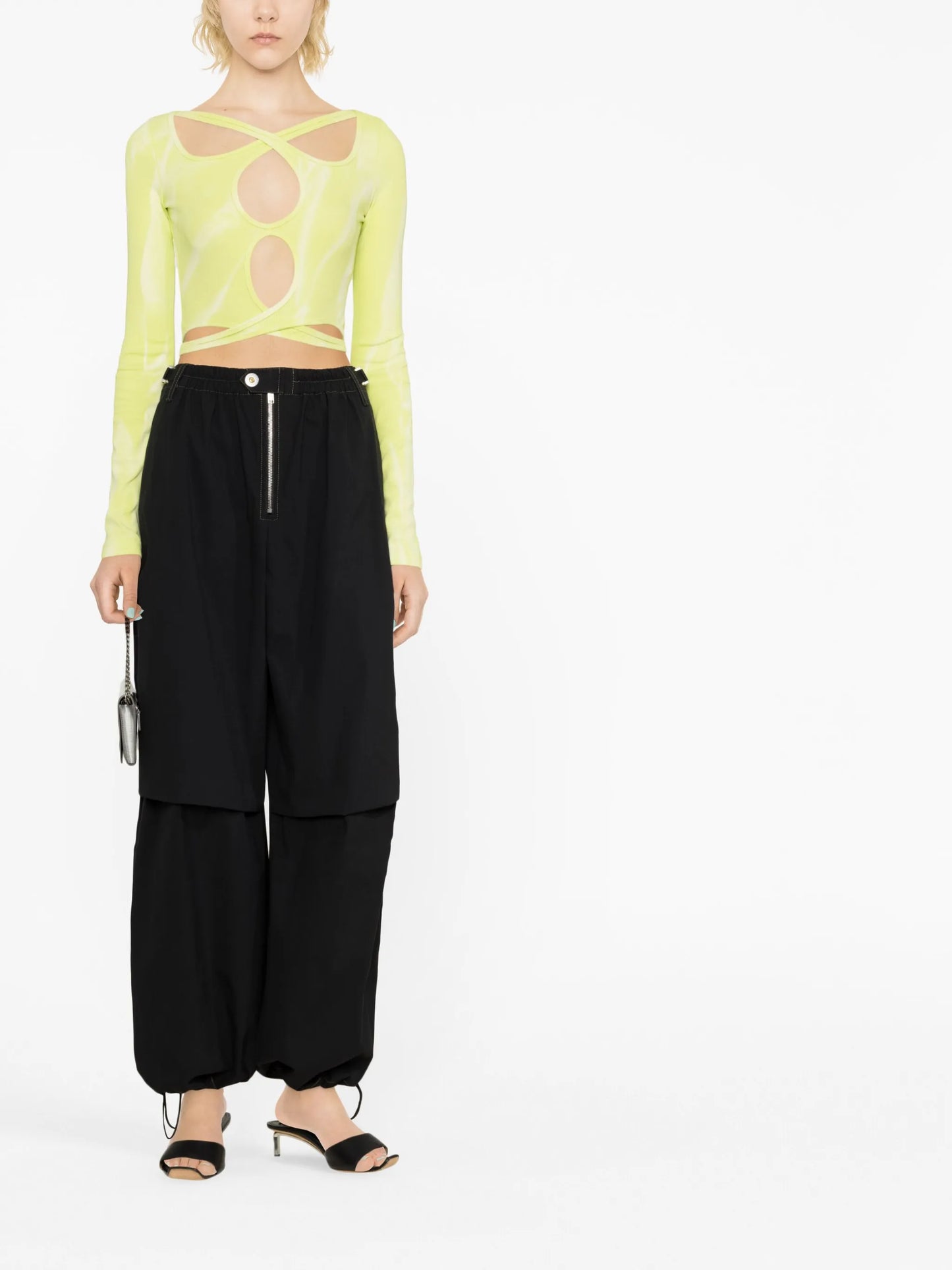 cut-out detail long-sleeve top