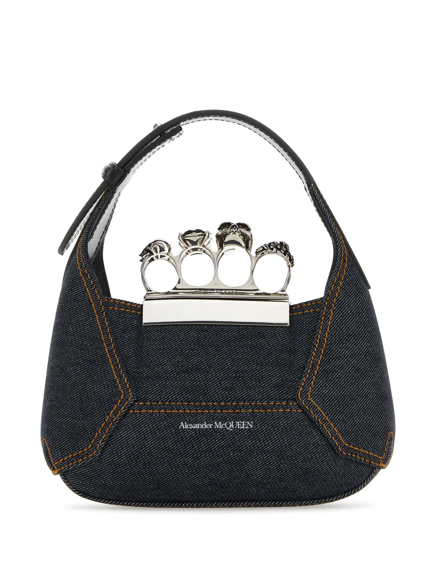 mini The Jewelled Hobo denim tote bag