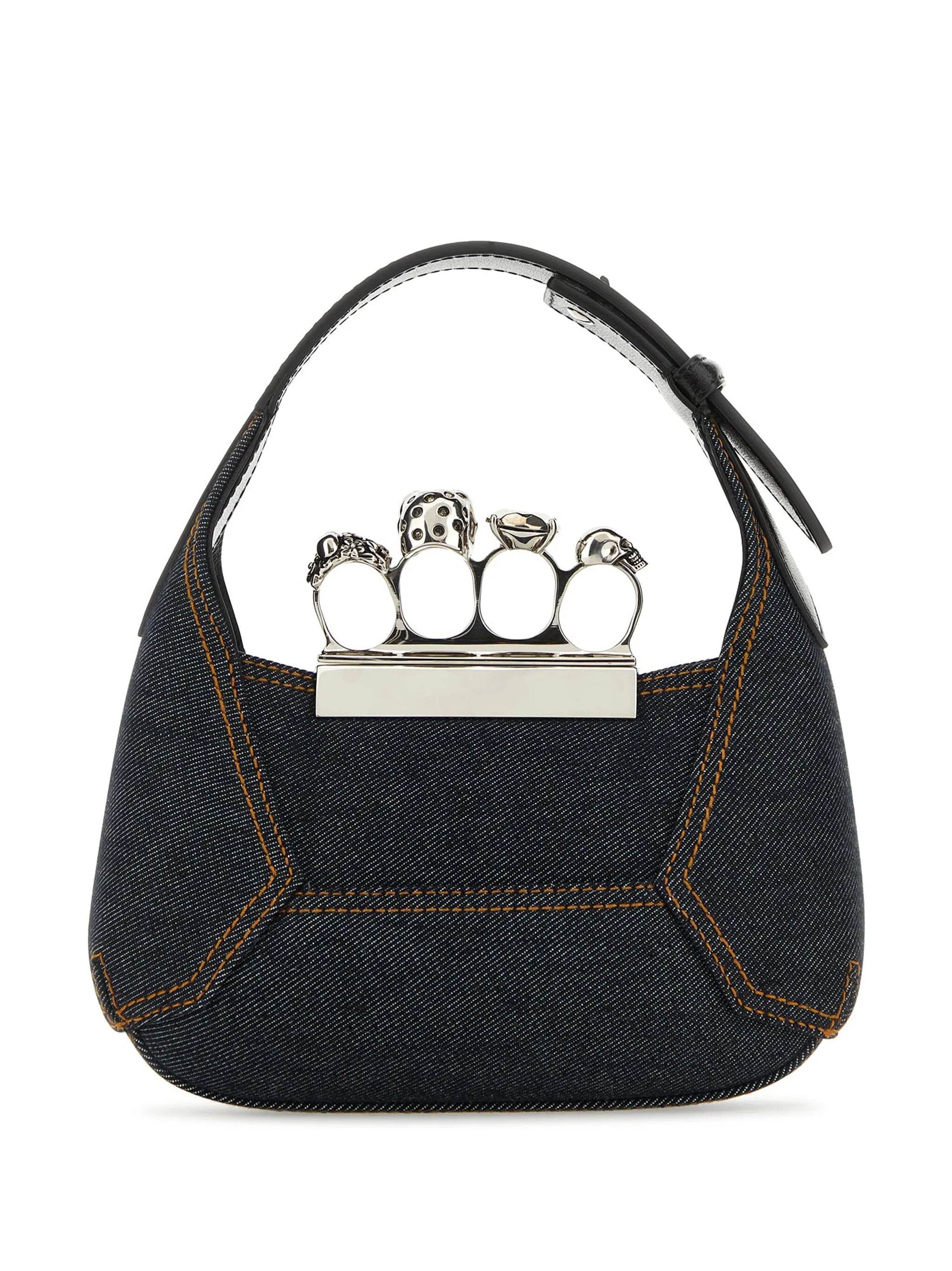 mini The Jewelled Hobo denim tote bag