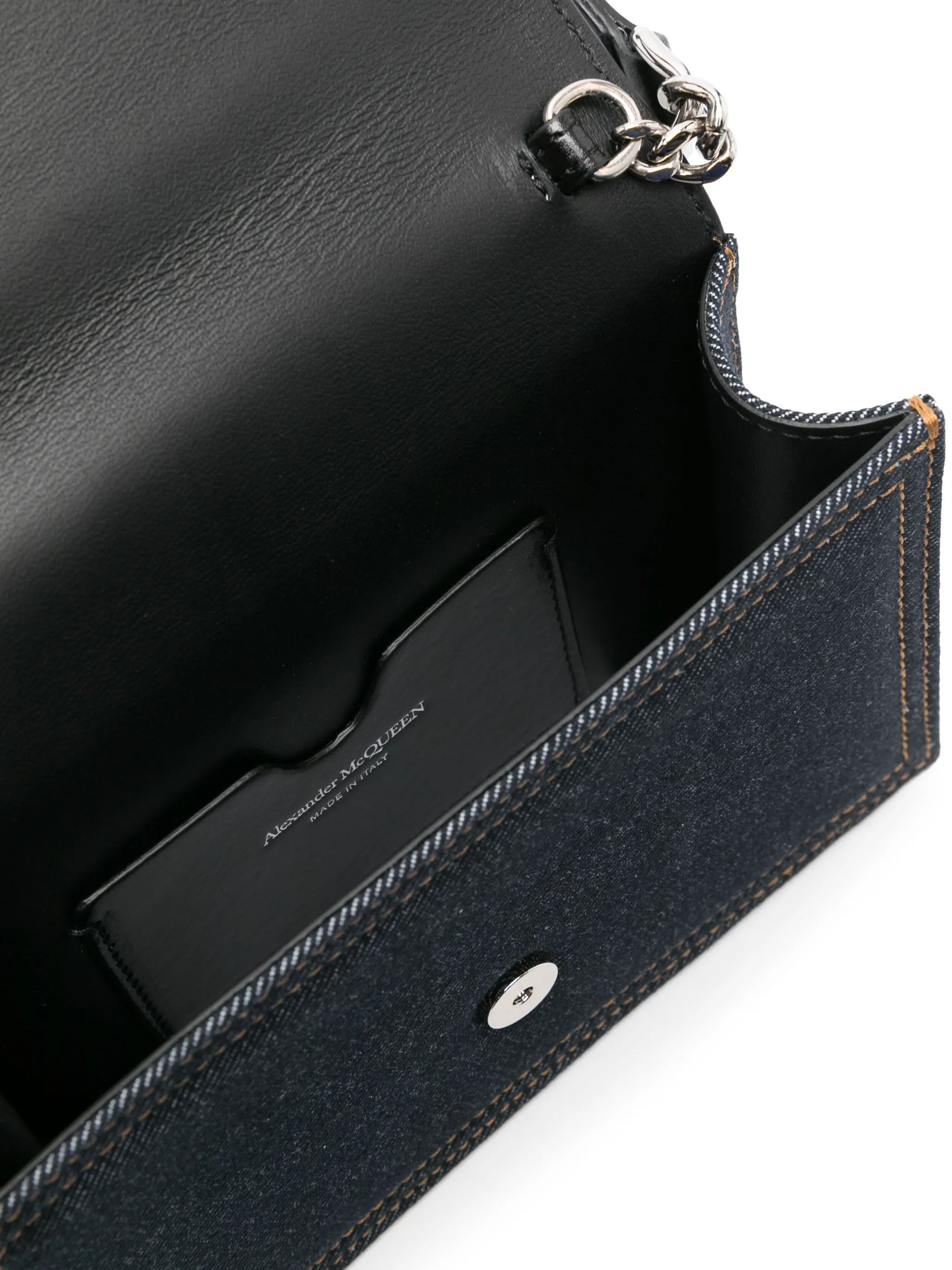 small Skull denim shoulder bag
