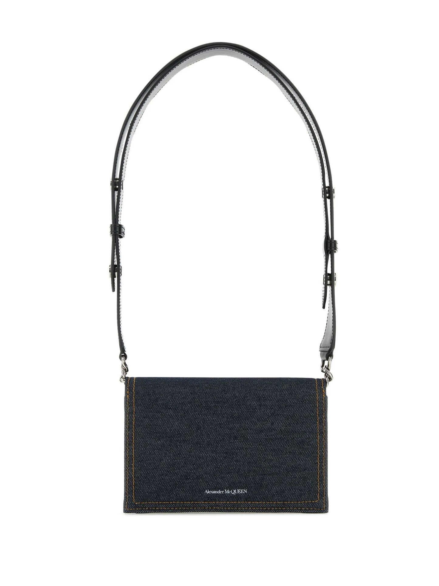 small Skull denim shoulder bag