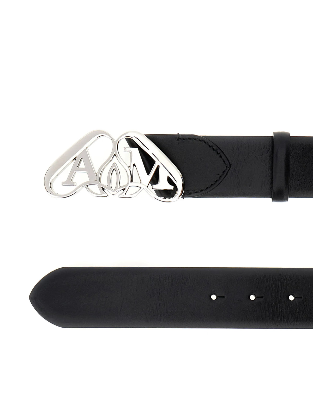 Seal-buckle leather belt