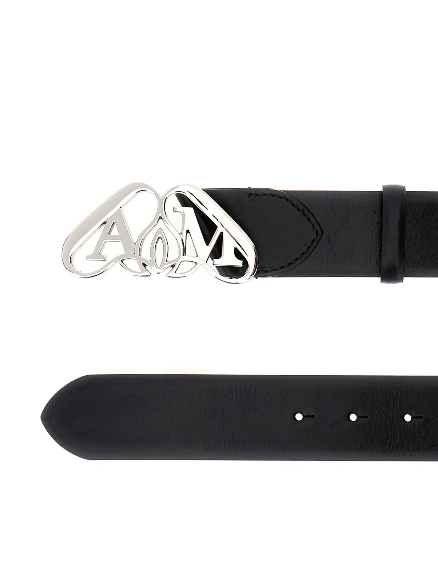 Seal-buckle leather belt