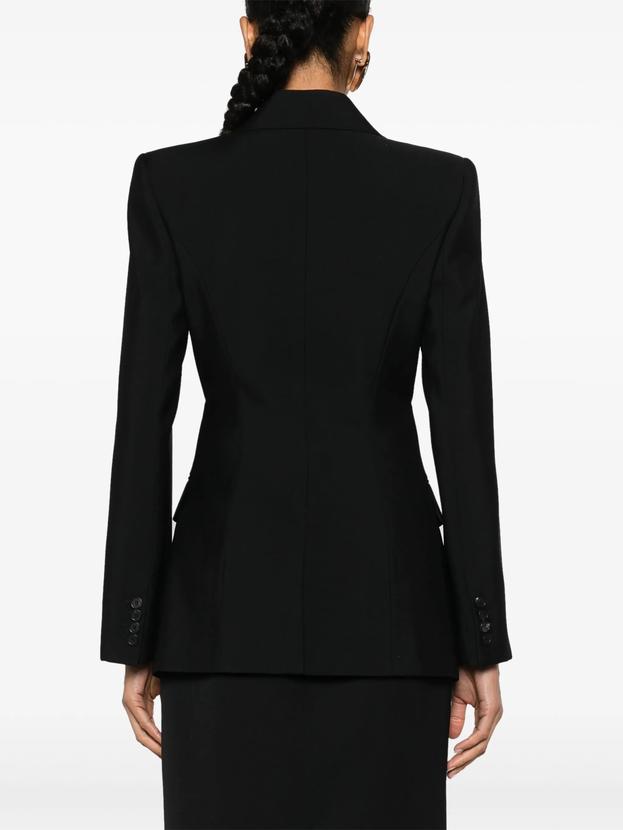 Slashed wool blazer