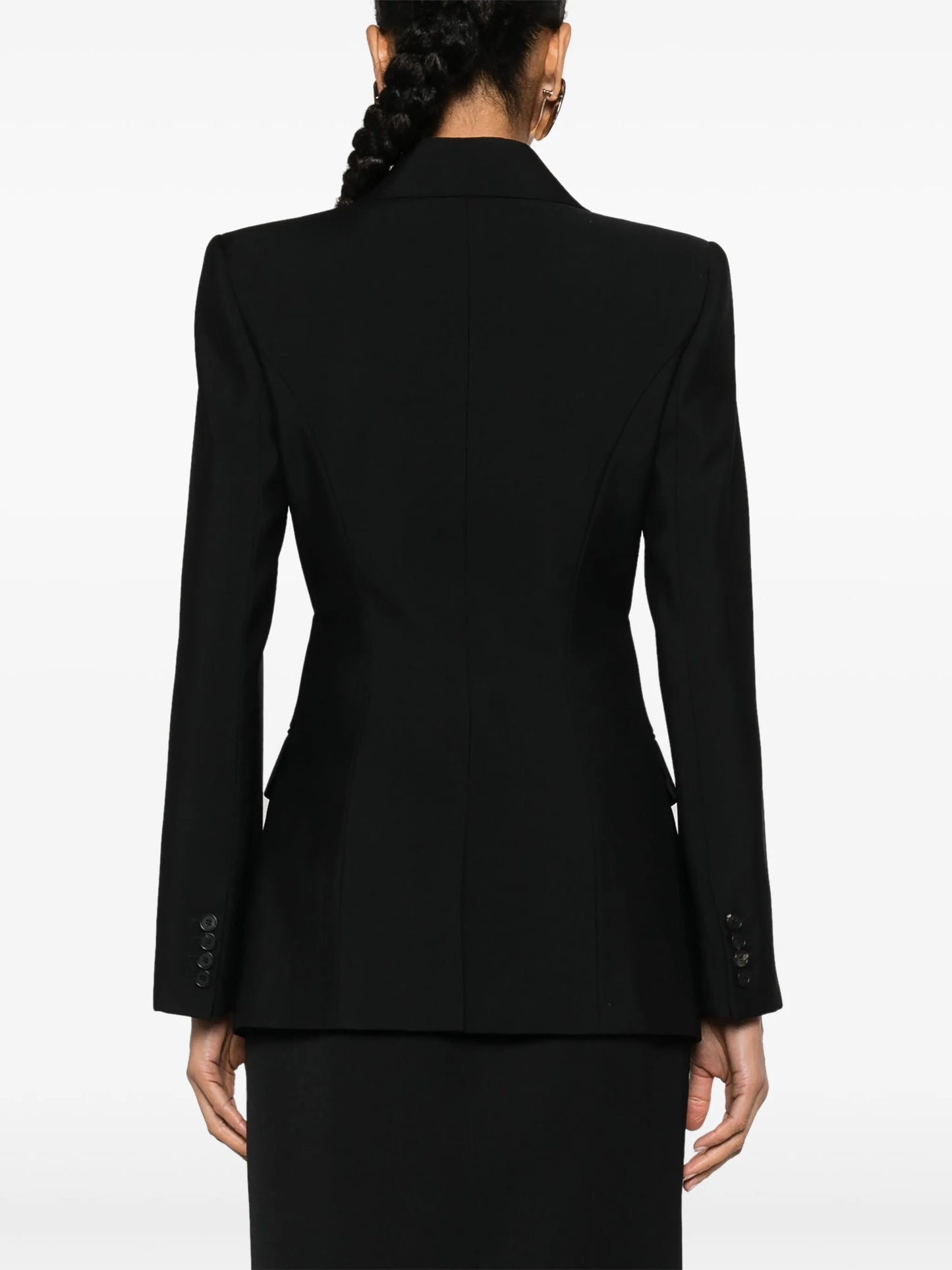 Slashed wool blazer