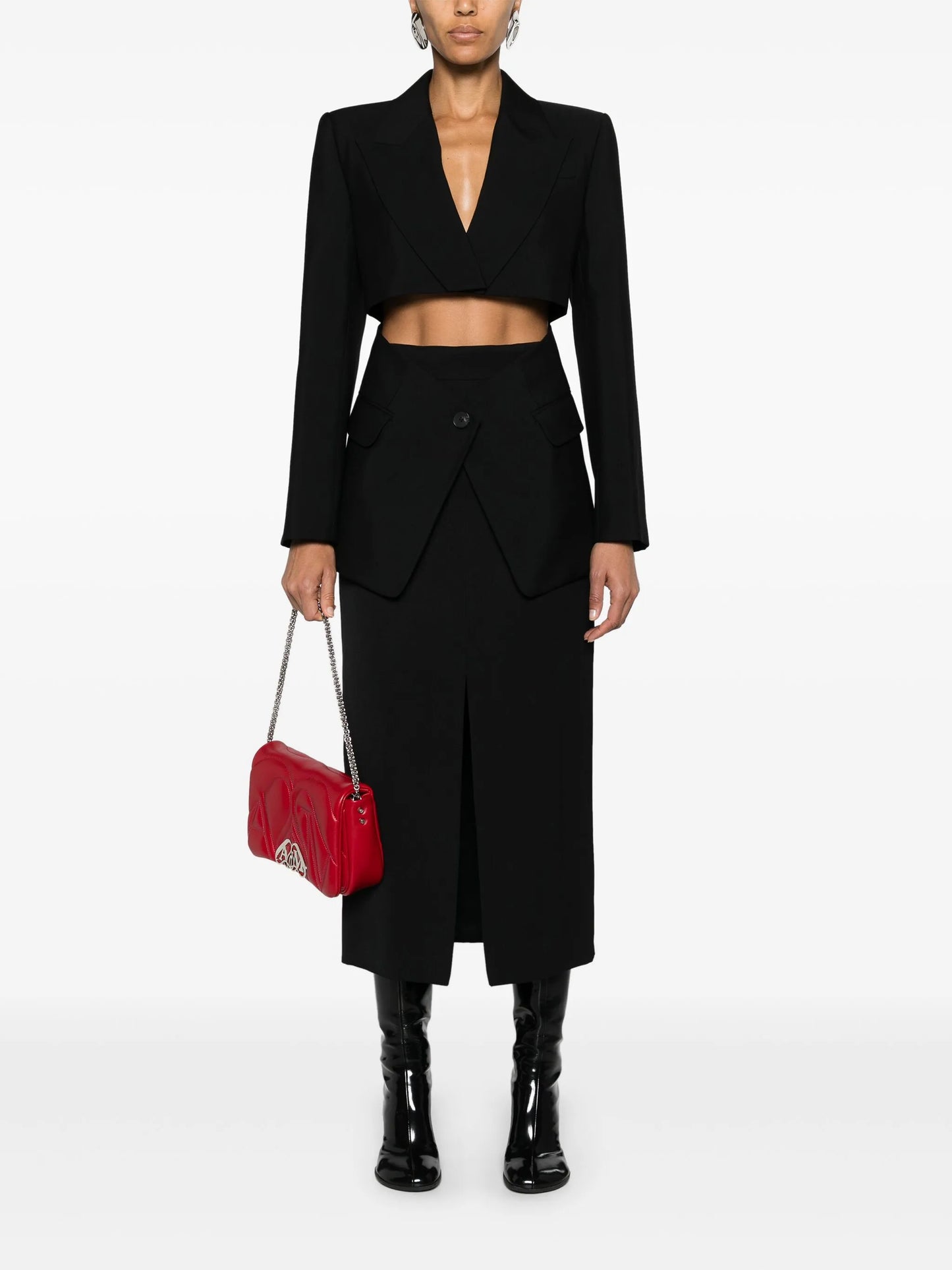 Slashed wool blazer