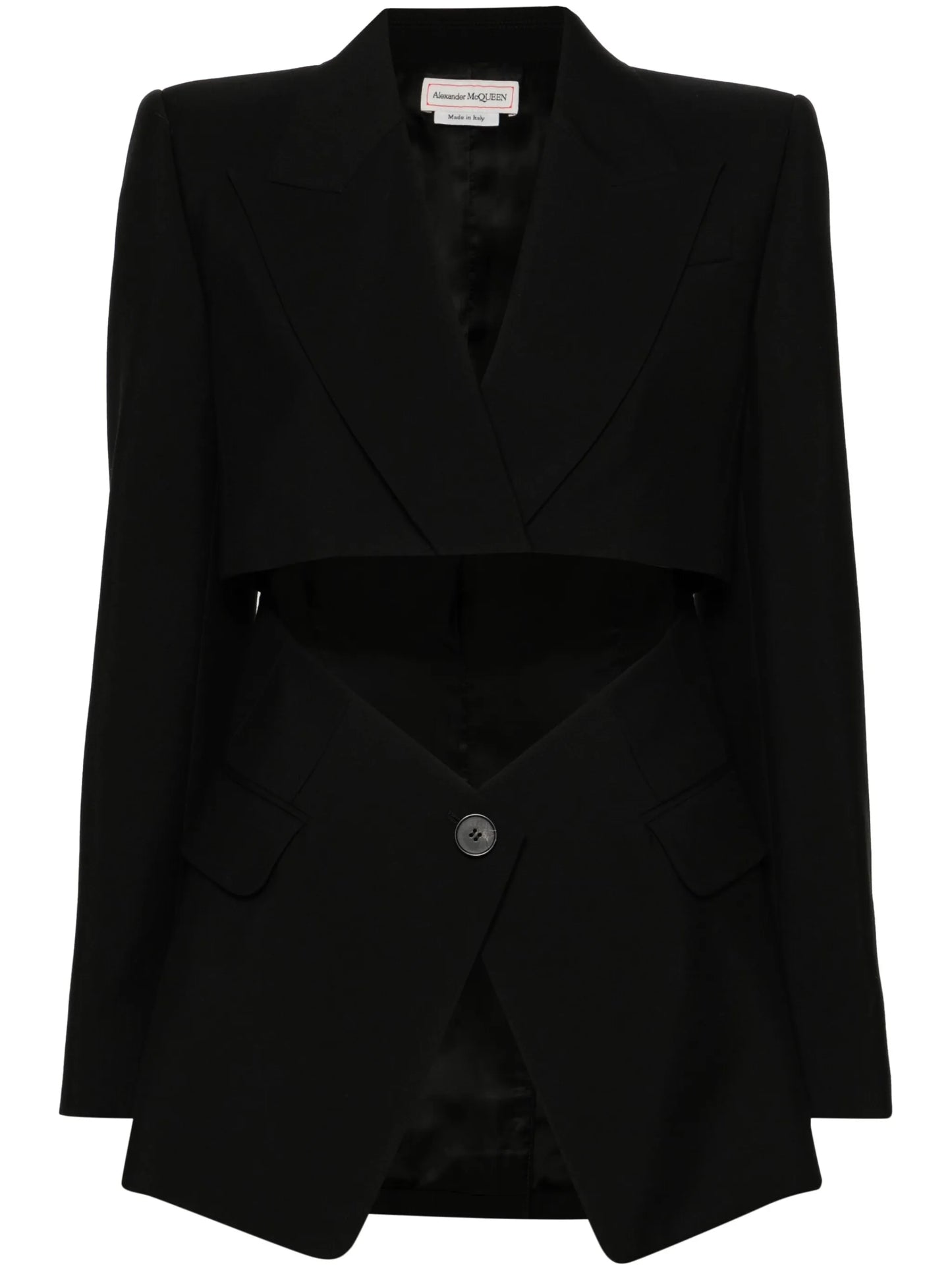 Slashed wool blazer