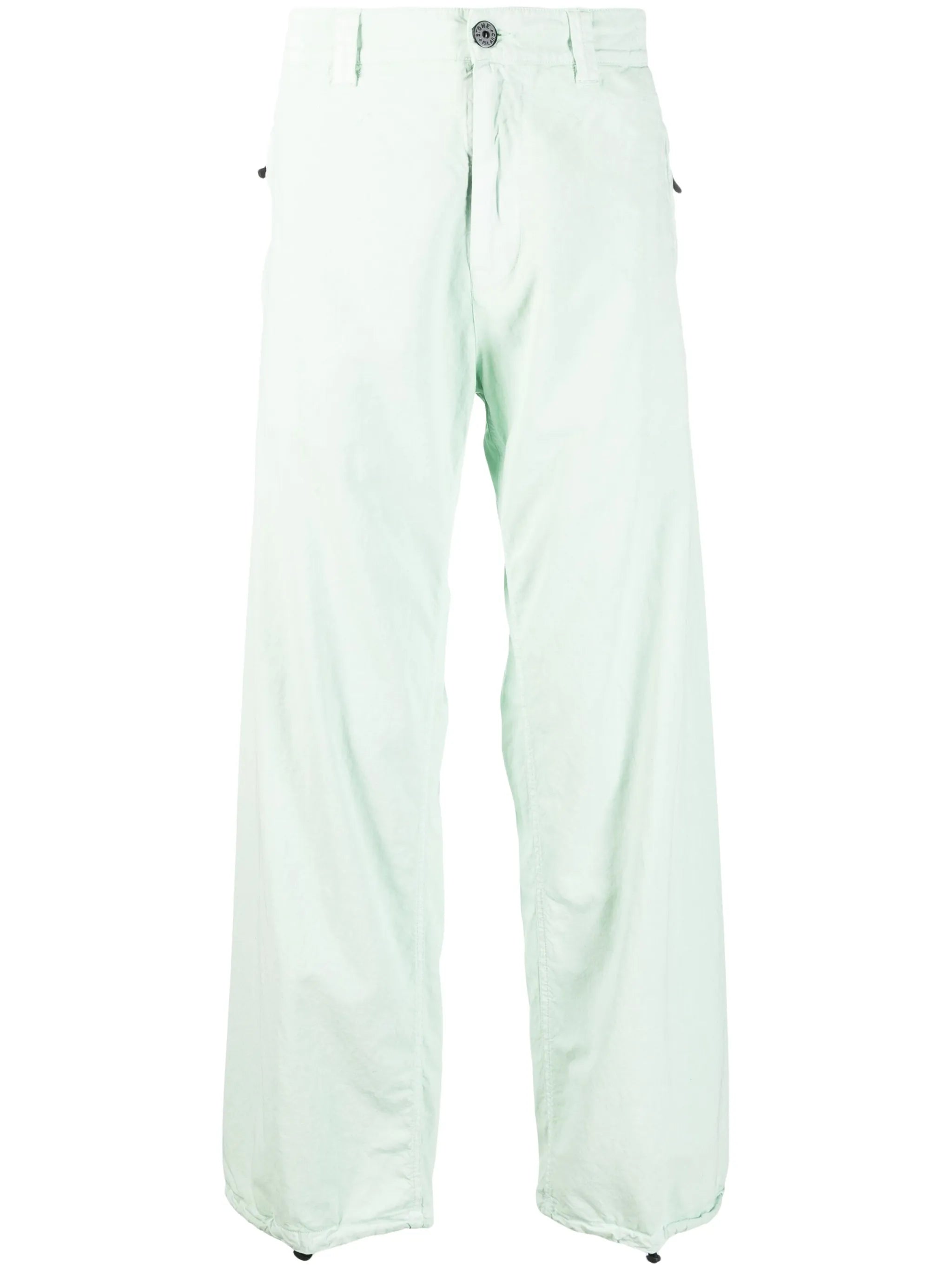 straight-leg cotton trousers
