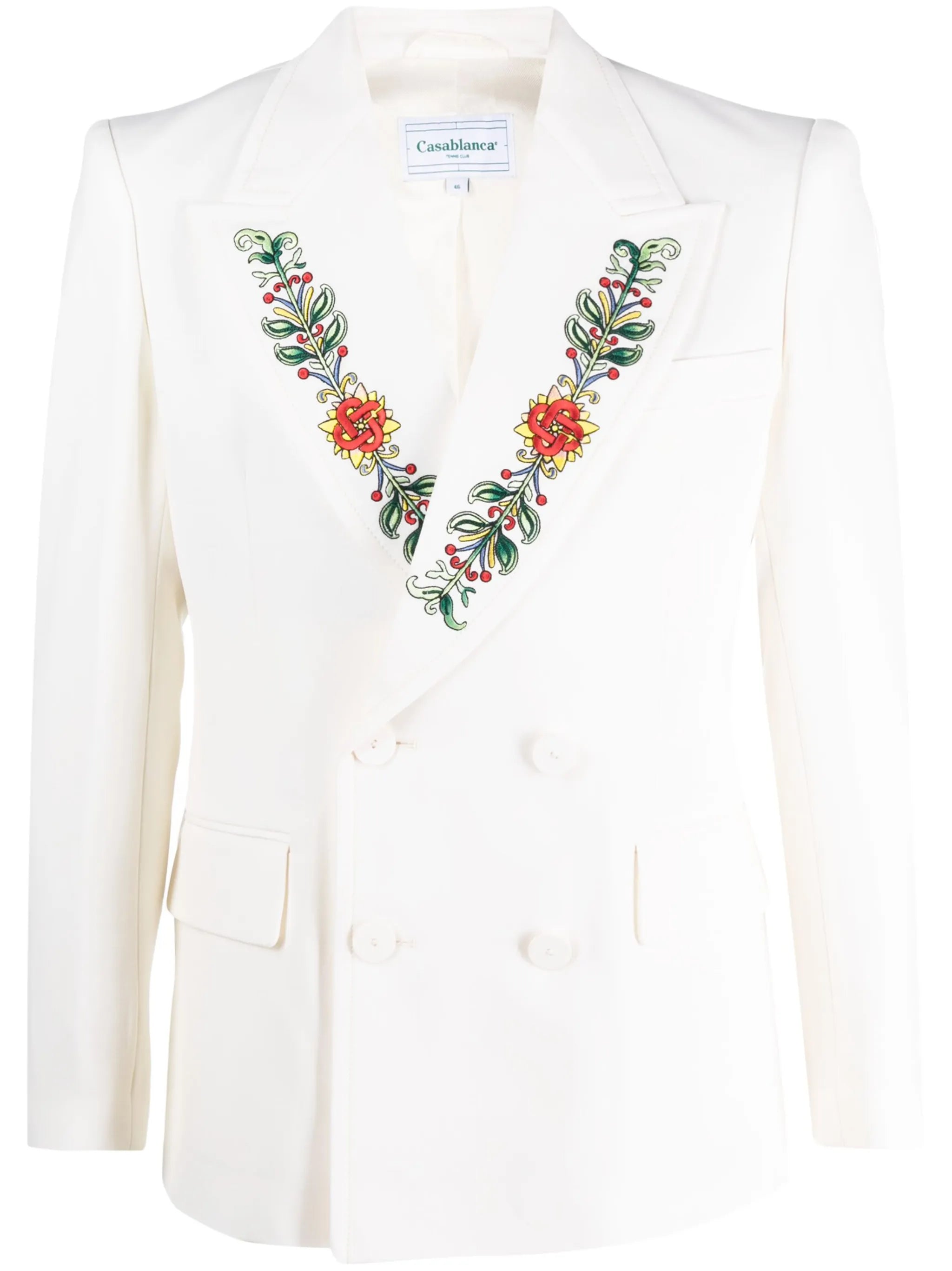 embroidered double-breasted blazer