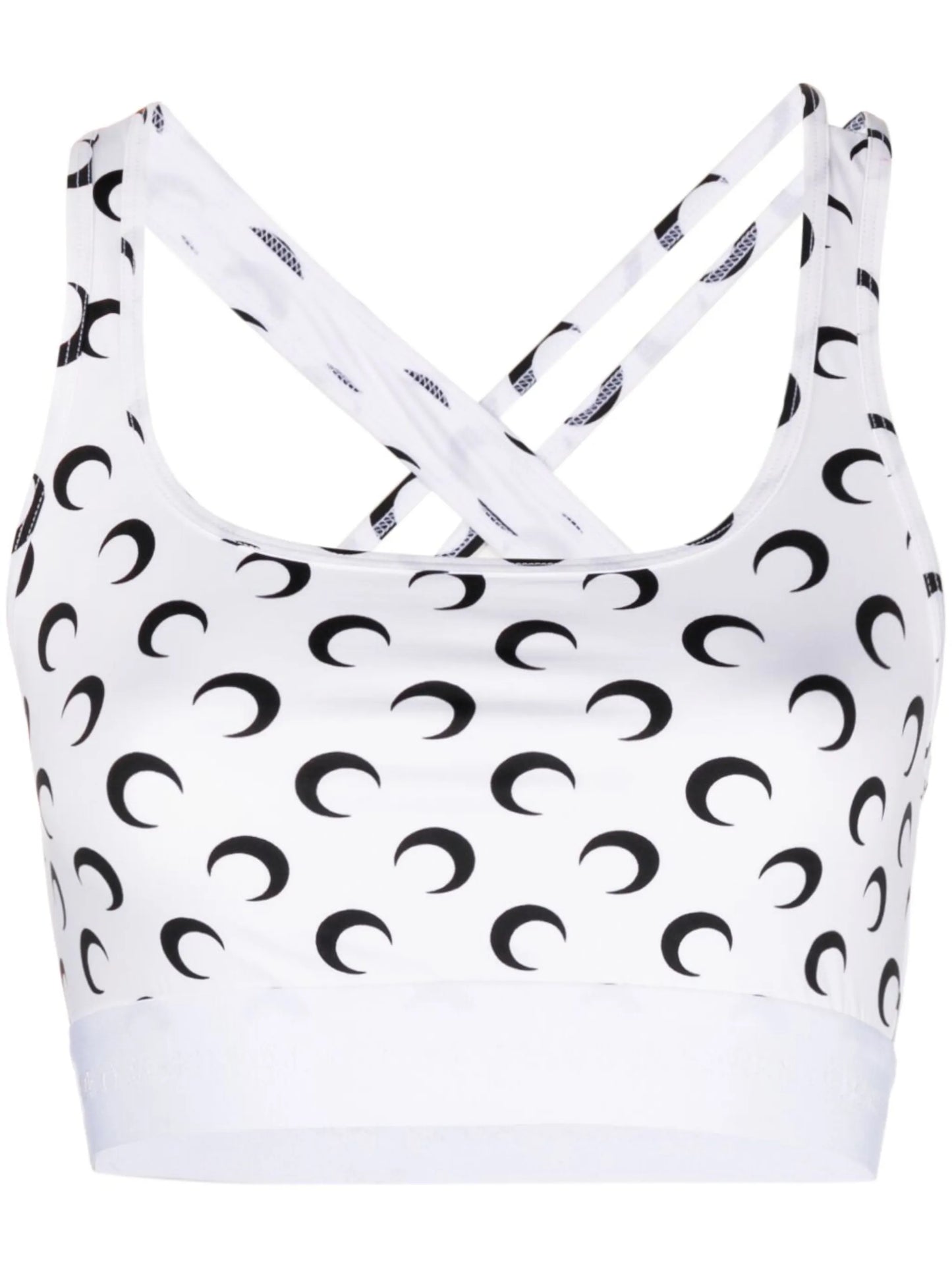 Crescent Moon-print crop top