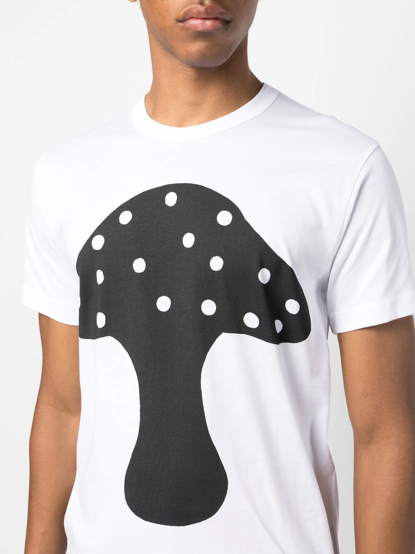 mushroom-print cotton T-shirt