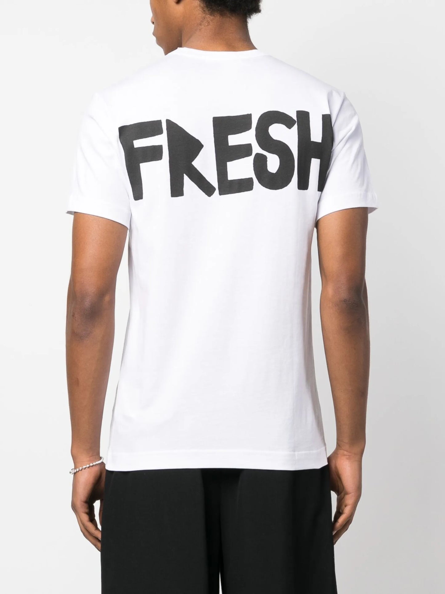 mushroom-print cotton T-shirt