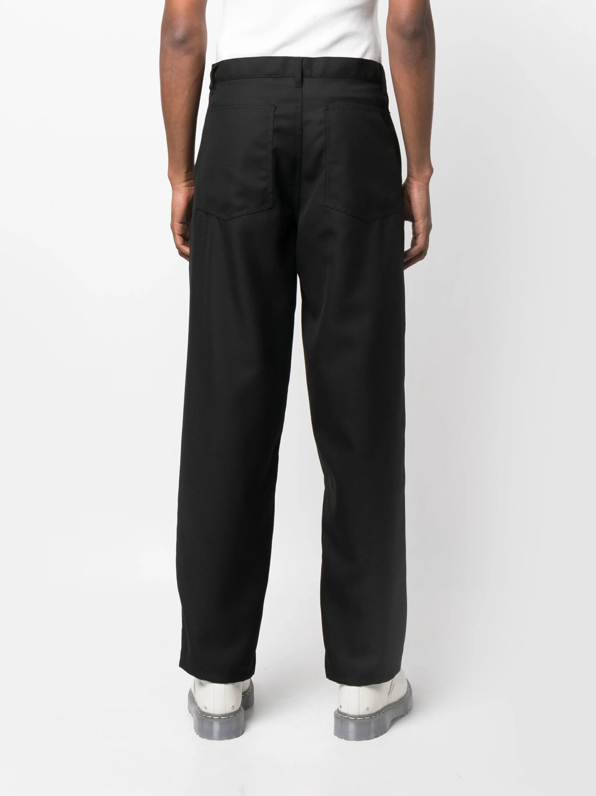 mid-rise straight-leg trousers