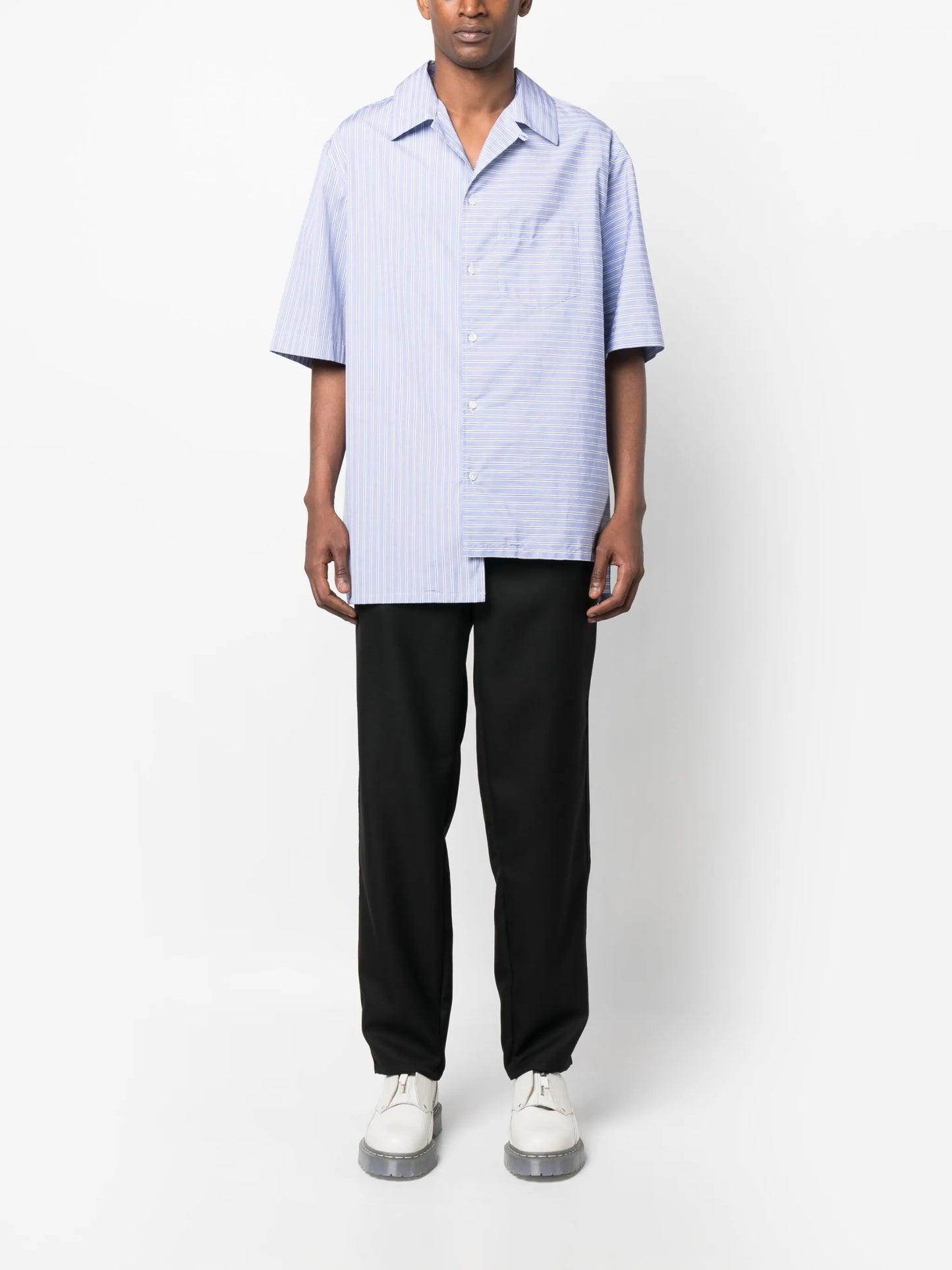 mid-rise straight-leg trousers
