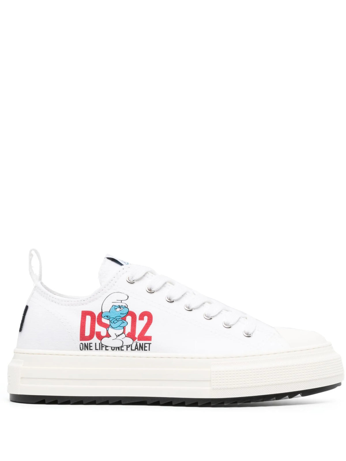 smurfs-print canvas sneakers