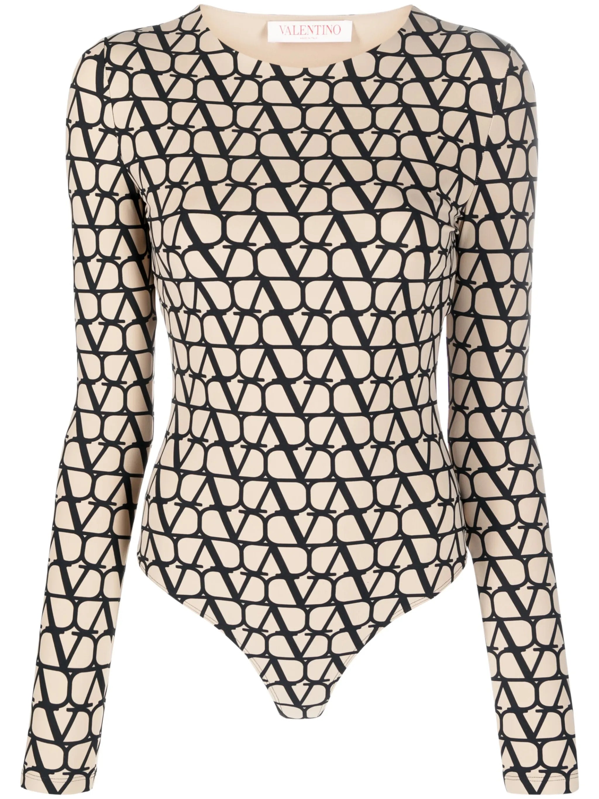 VLogo long-sleeve jersey bodysuit