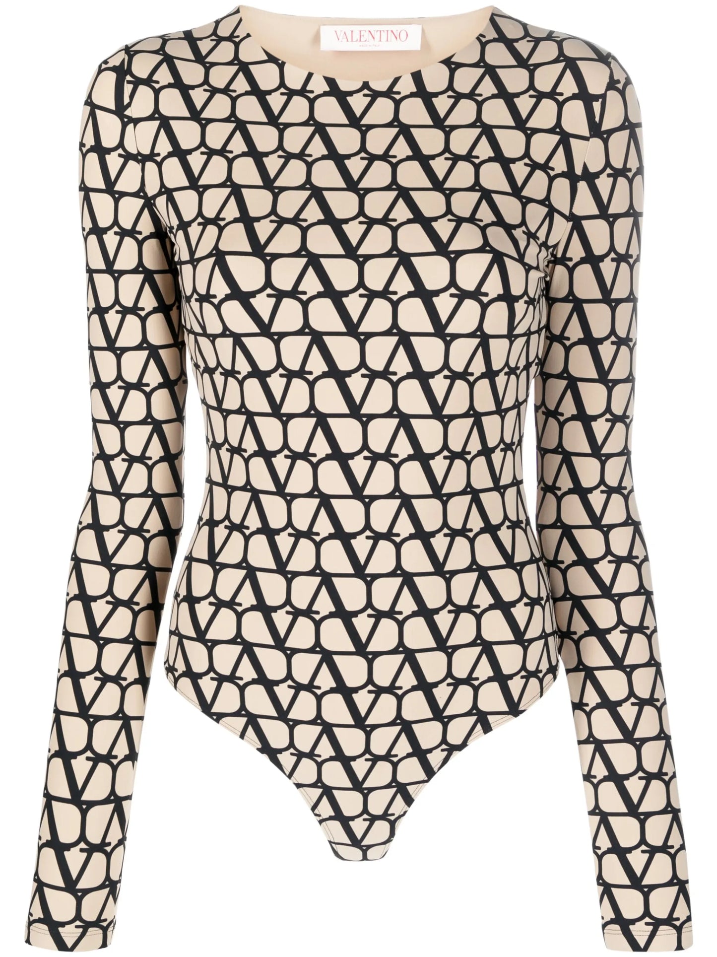 VLogo long-sleeve jersey bodysuit