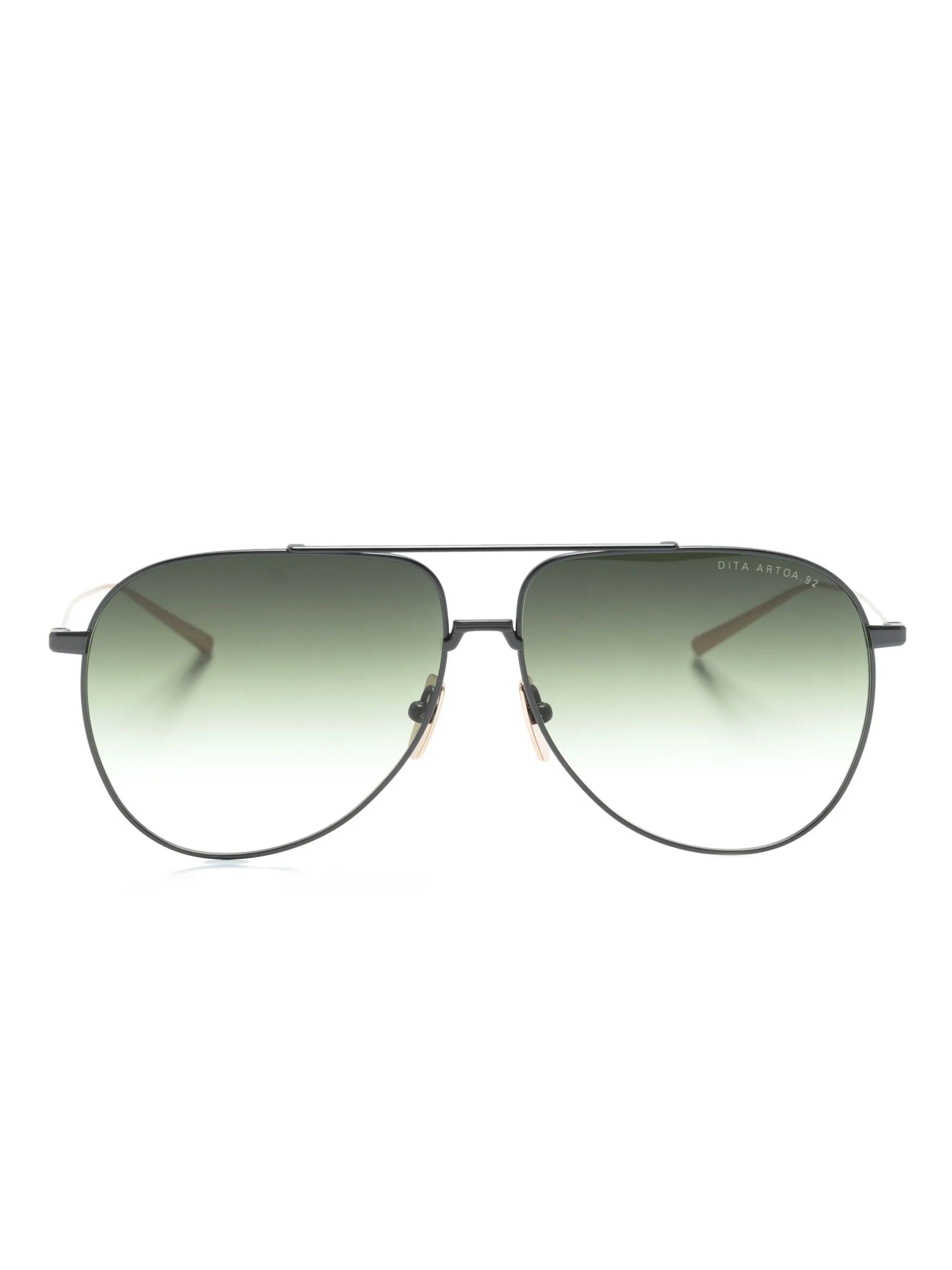 logo-print round-frame sunglasses