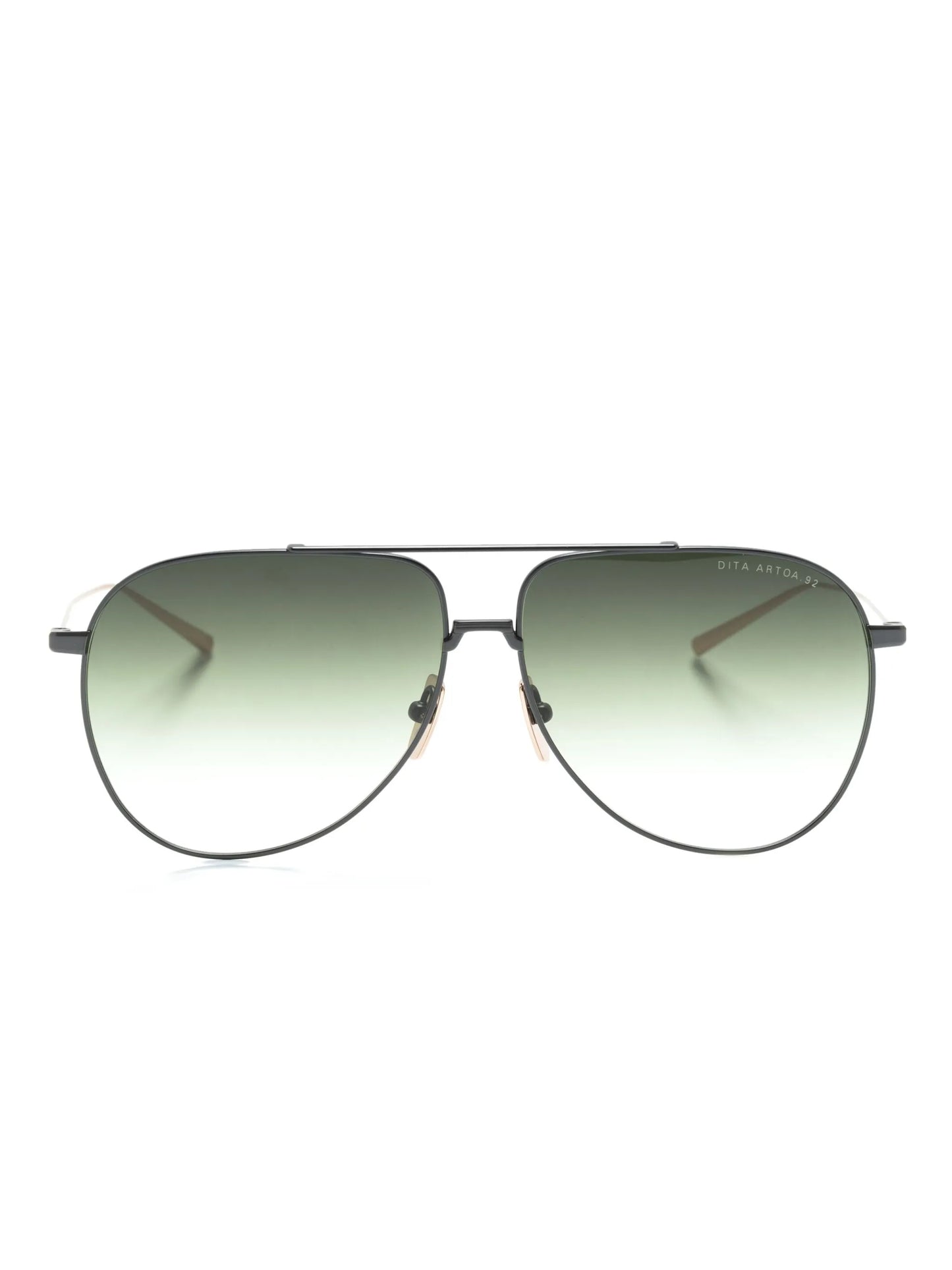 logo-print round-frame sunglasses