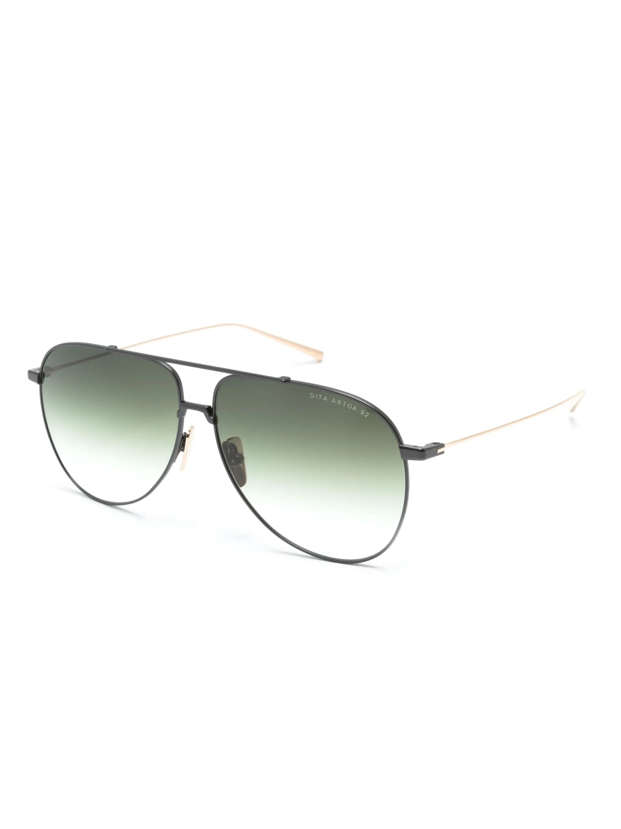 logo-print round-frame sunglasses