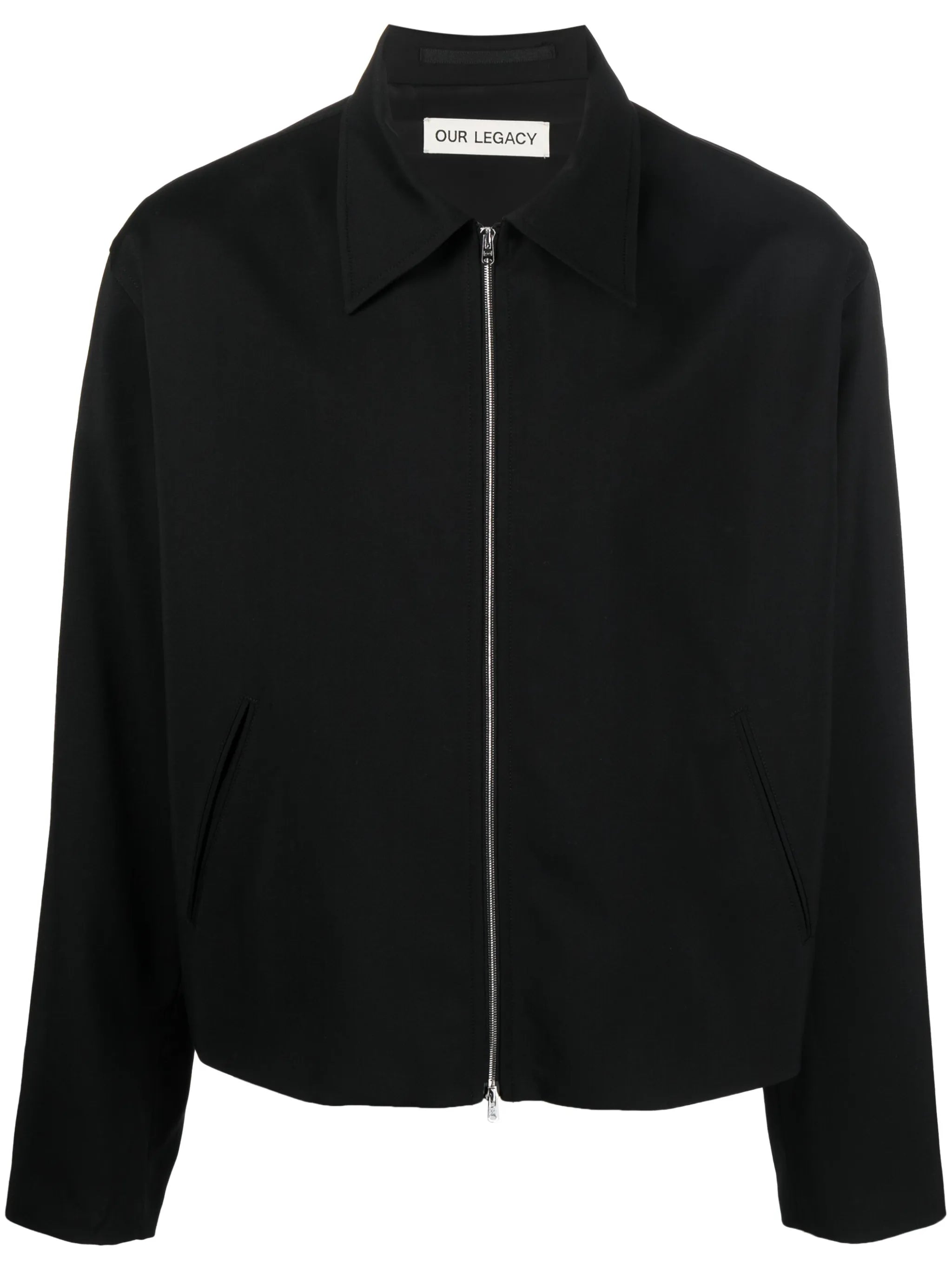 straight-point collar bomber jacket