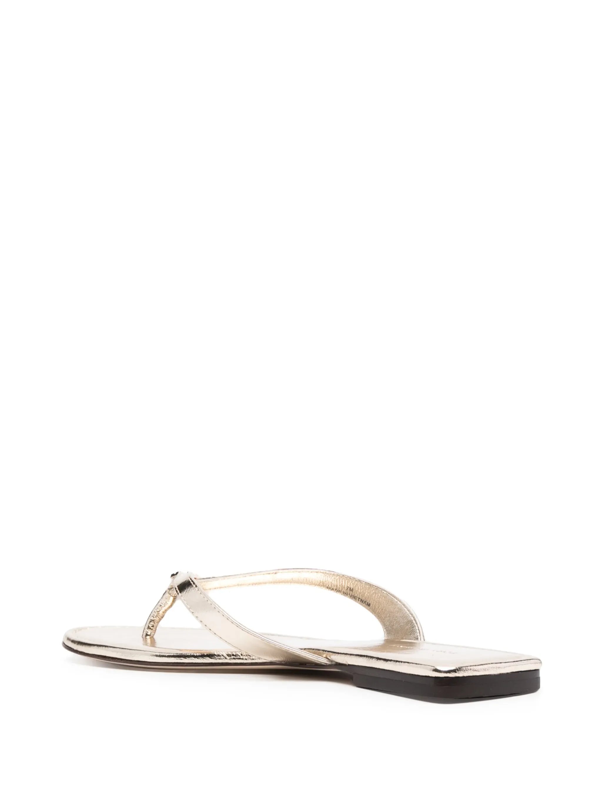 flat leather flip-flops