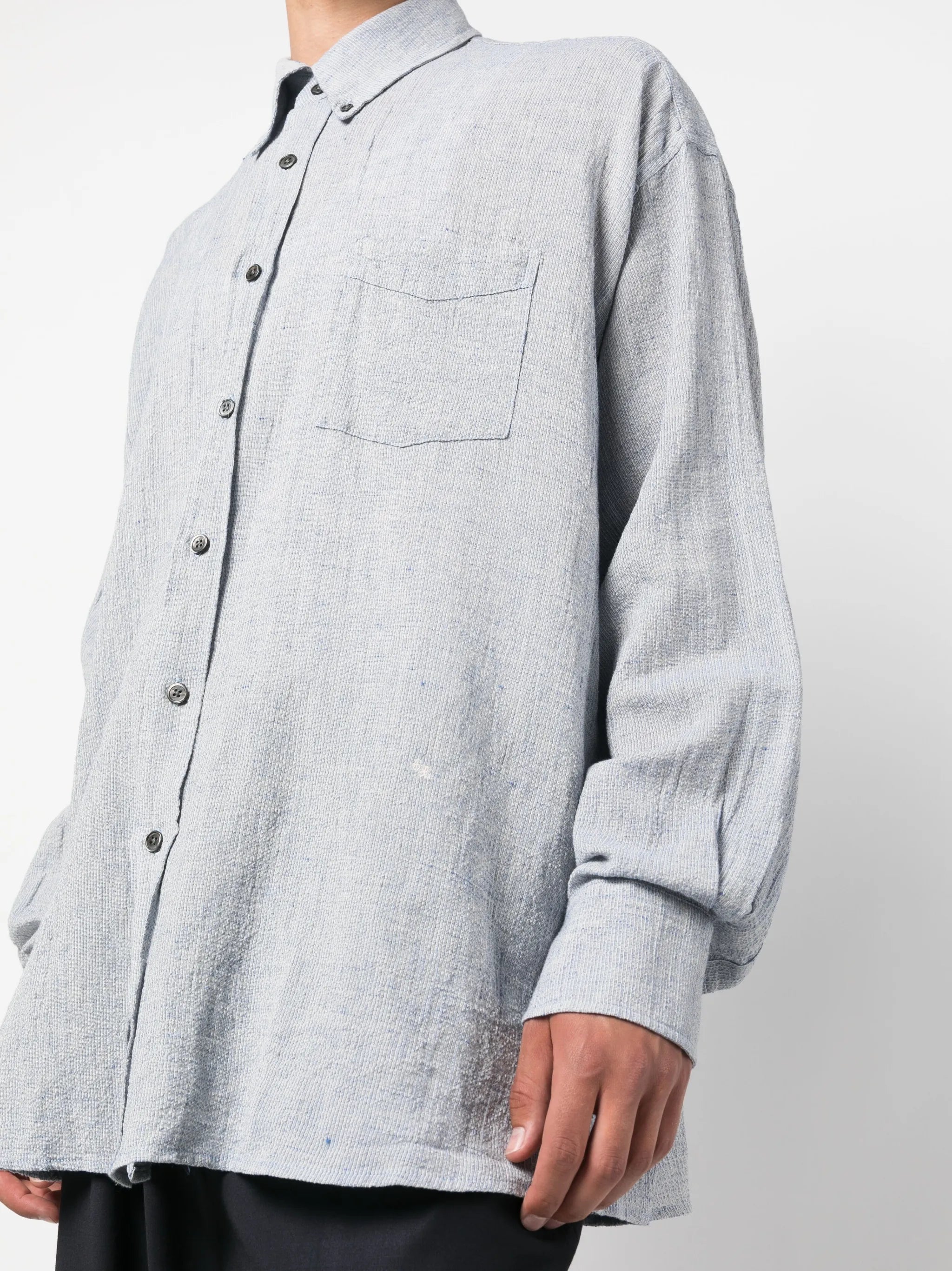 long-sleeve buttoned shirt