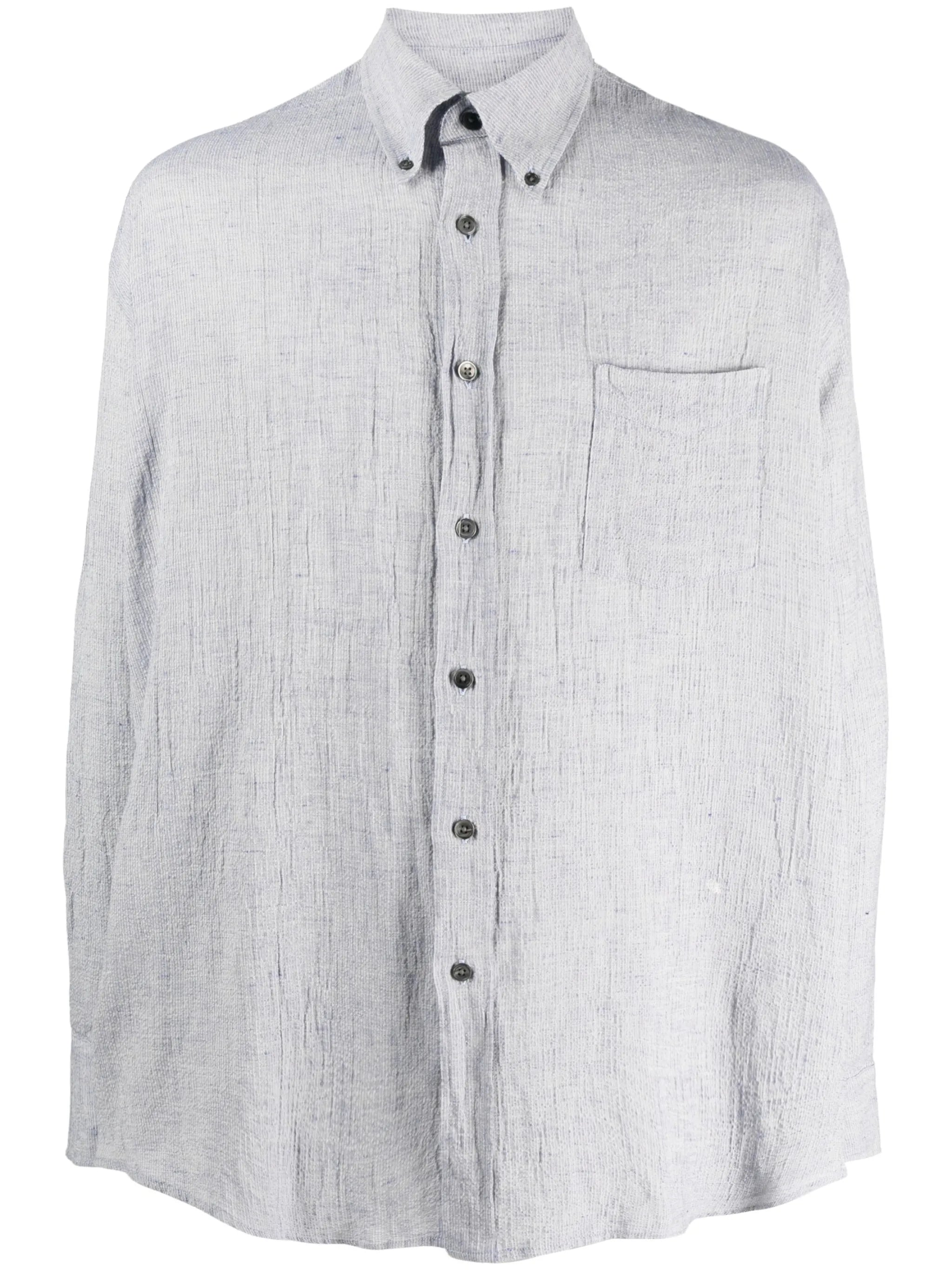 long-sleeve buttoned shirt