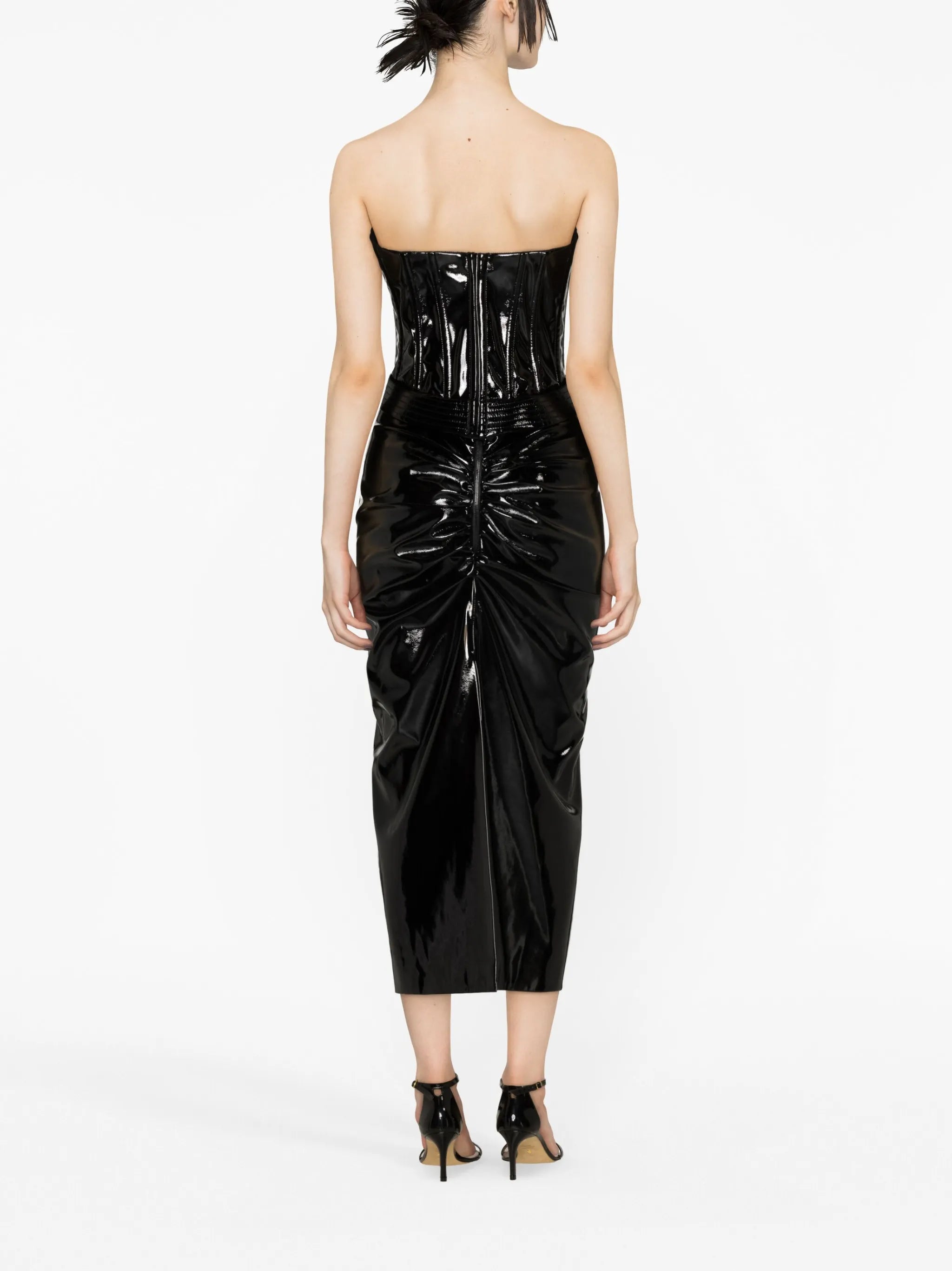 Ivy ruched midi skirt