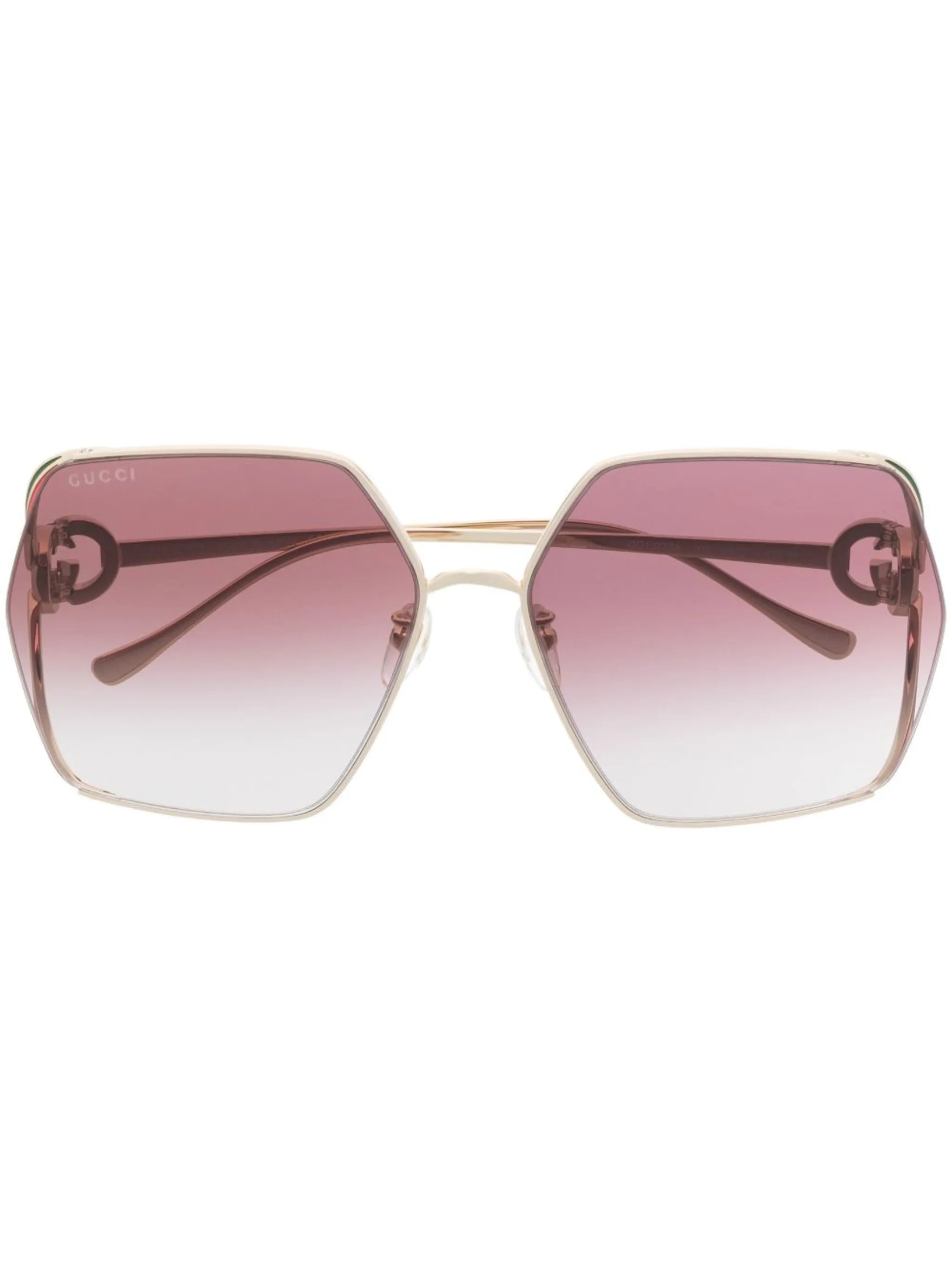 oversized-frame tinted sunglasses