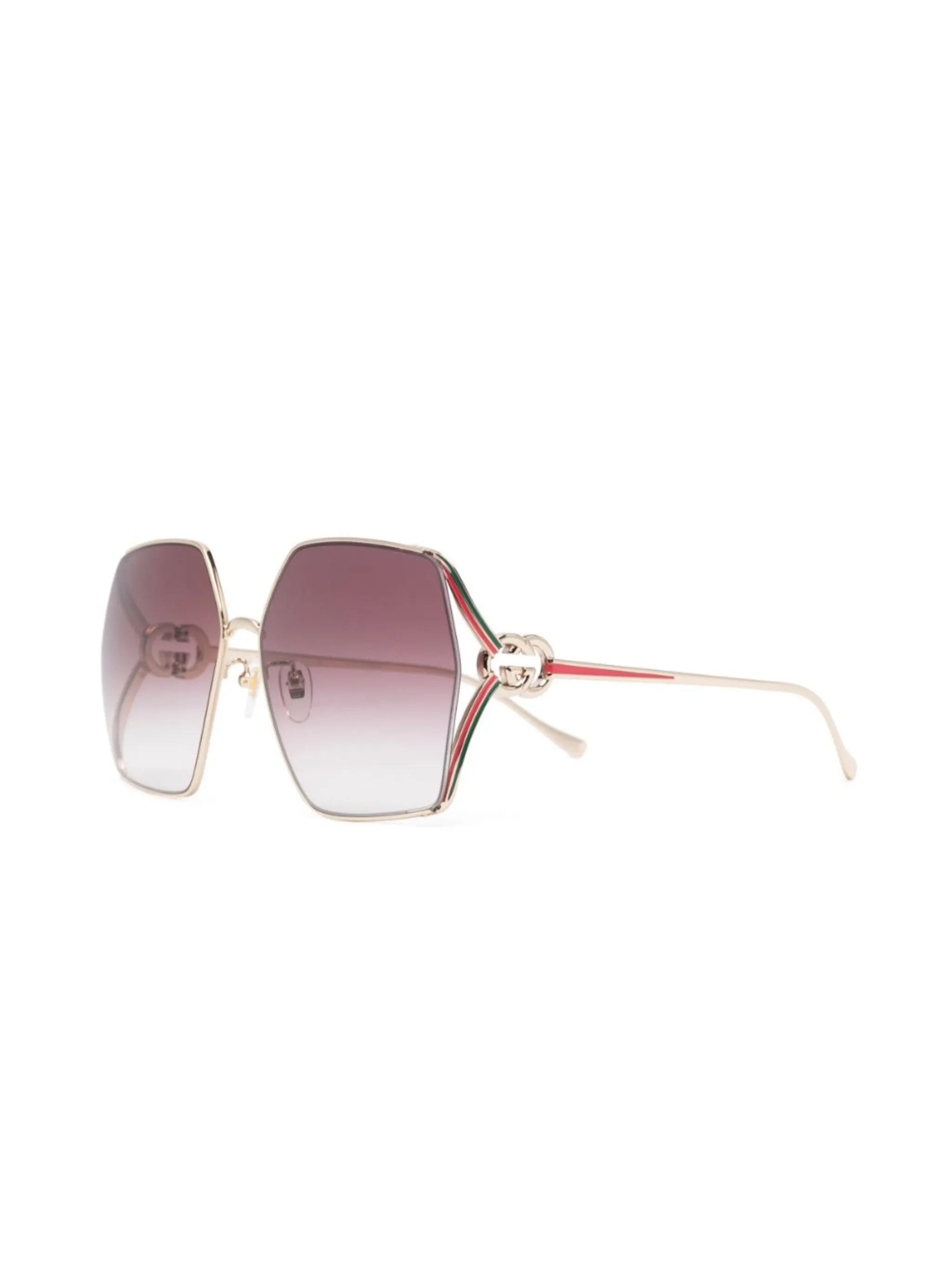 oversized-frame tinted sunglasses