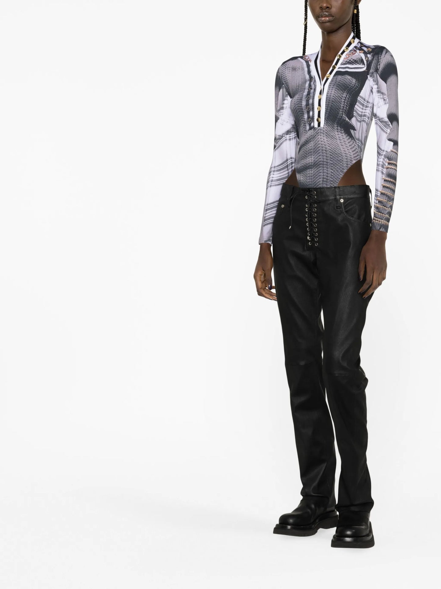 graphic-print bodysuit