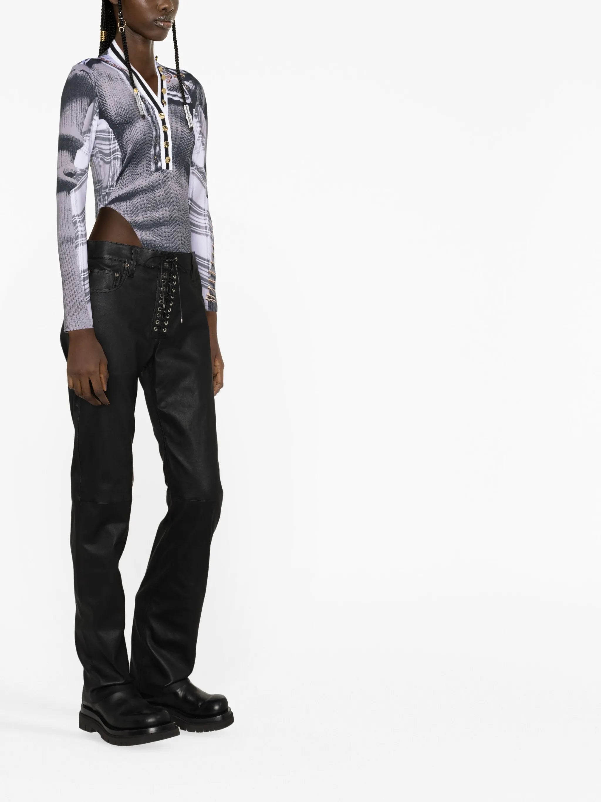 graphic-print bodysuit