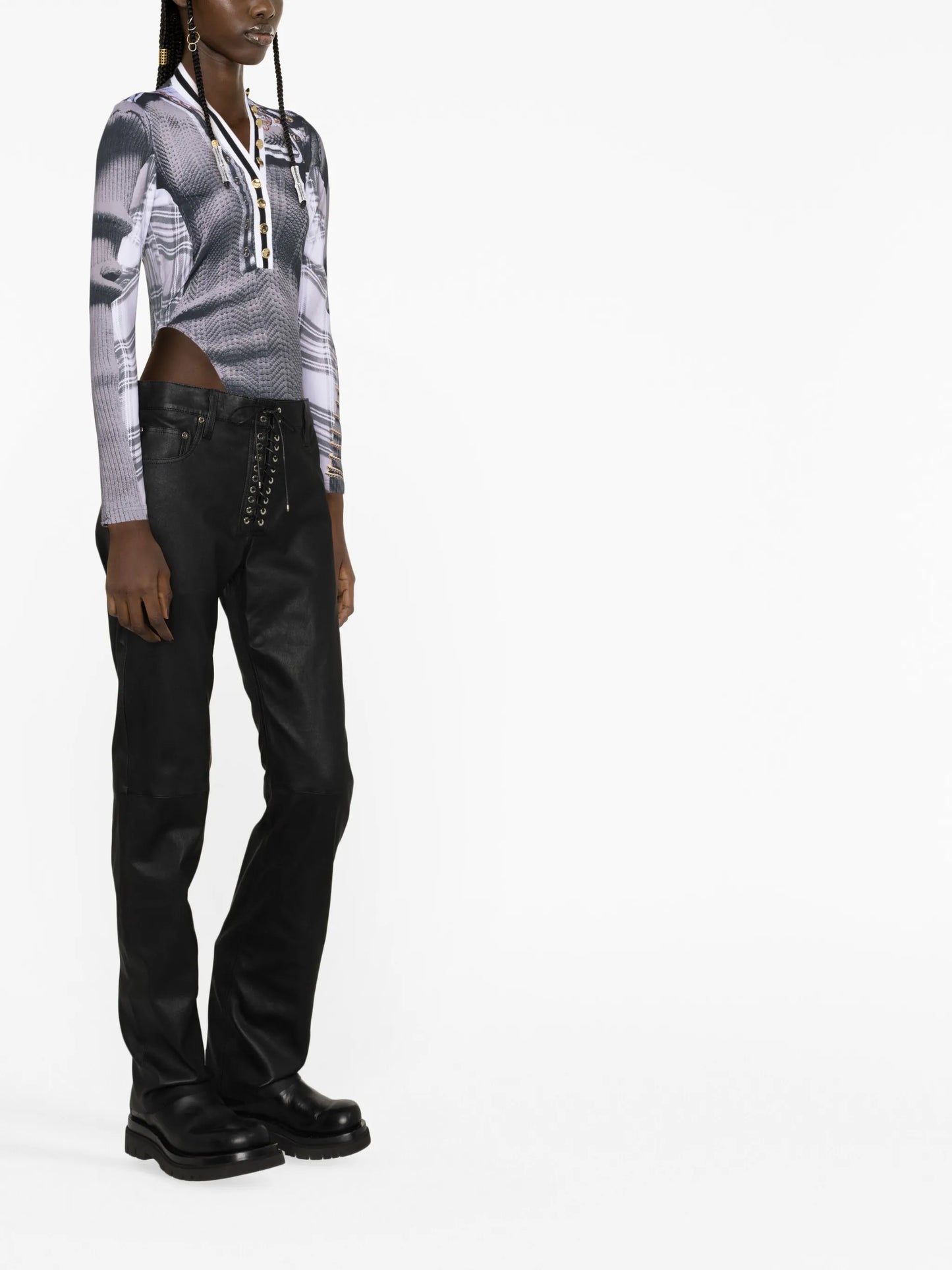 graphic-print bodysuit
