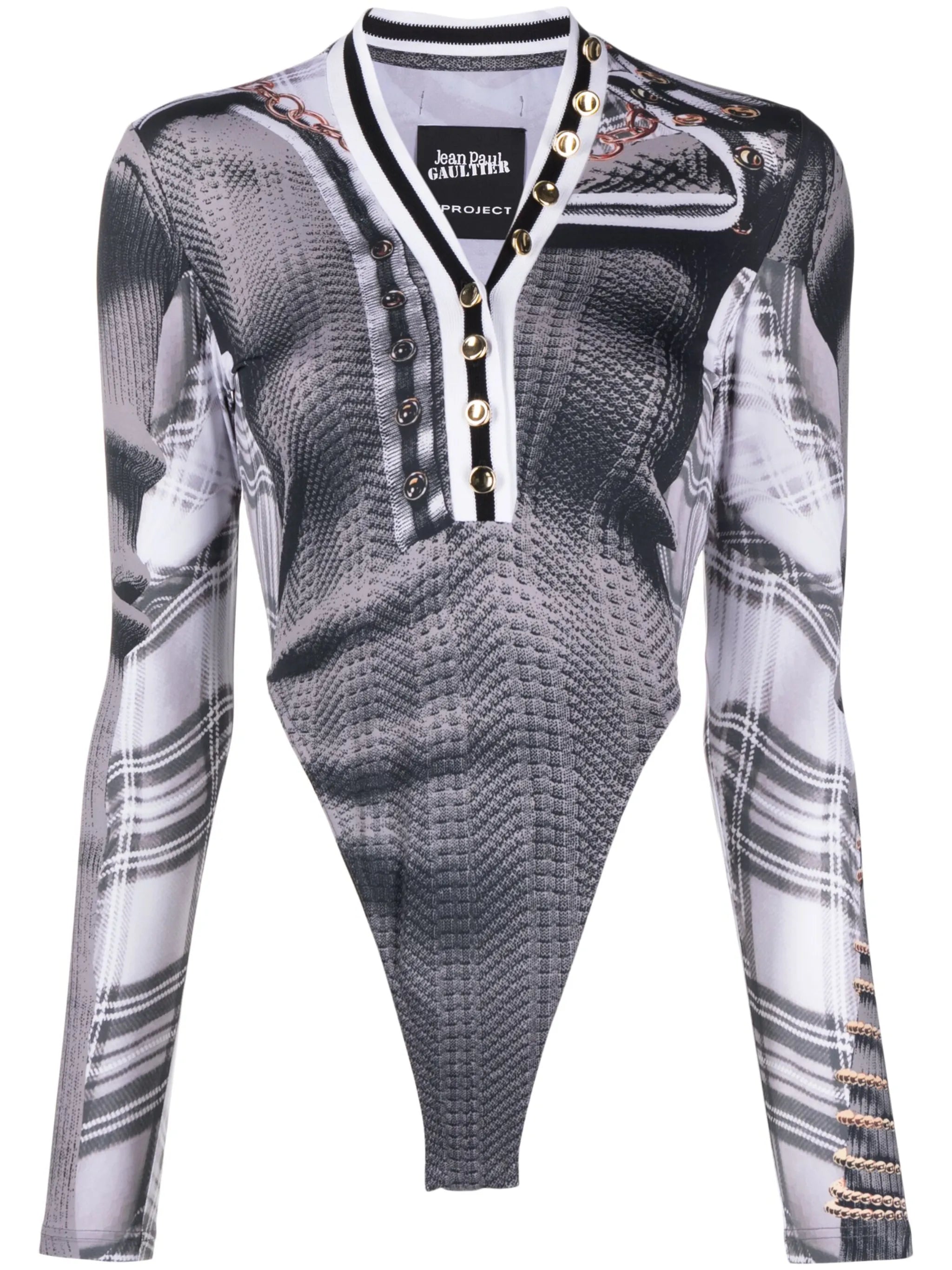 graphic-print bodysuit