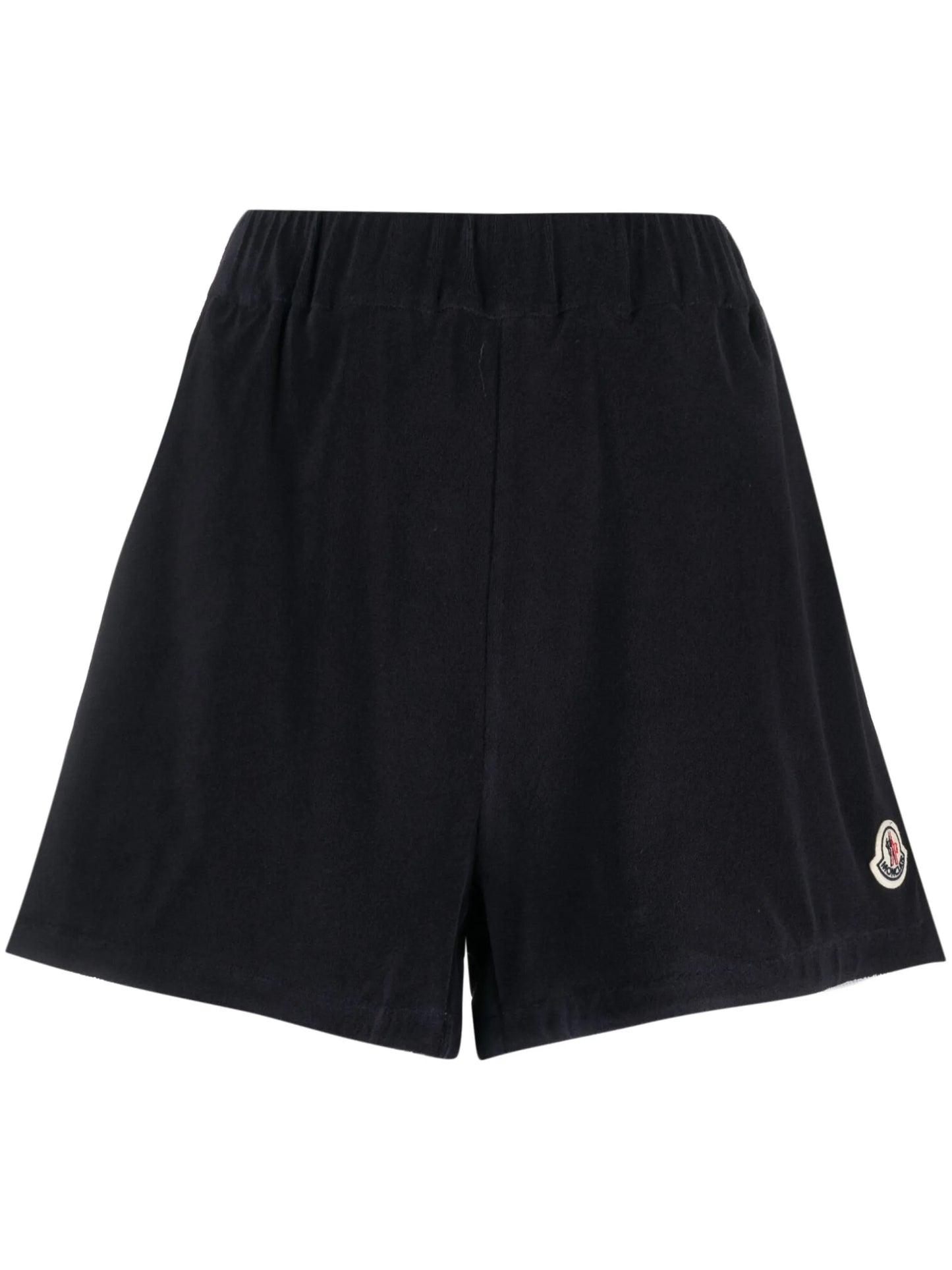 logo-patch velour shorts