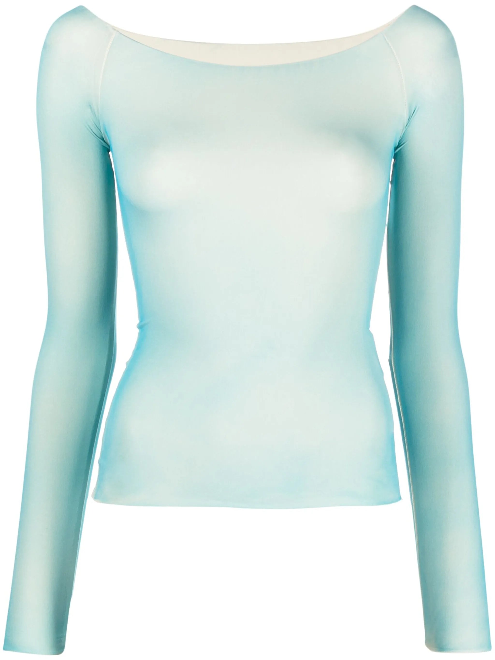 boat-neck long-sleeve T-shirt
