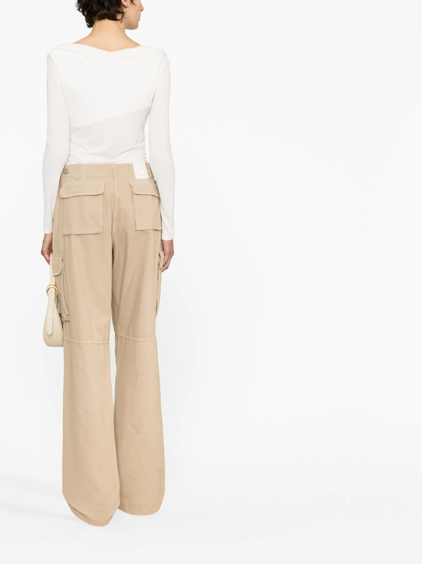 wide-leg cargo trousers