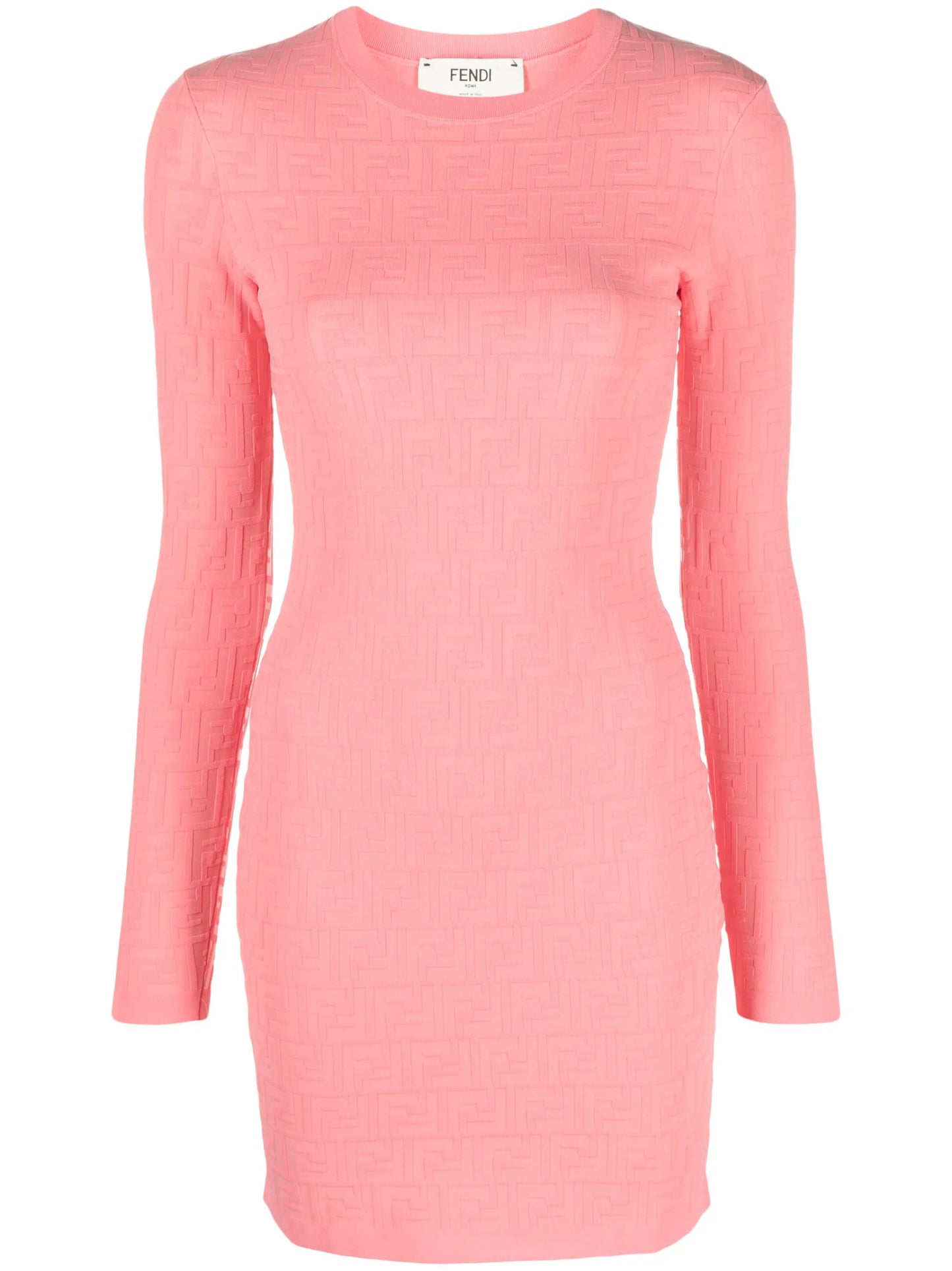monogram-pattern mini dress