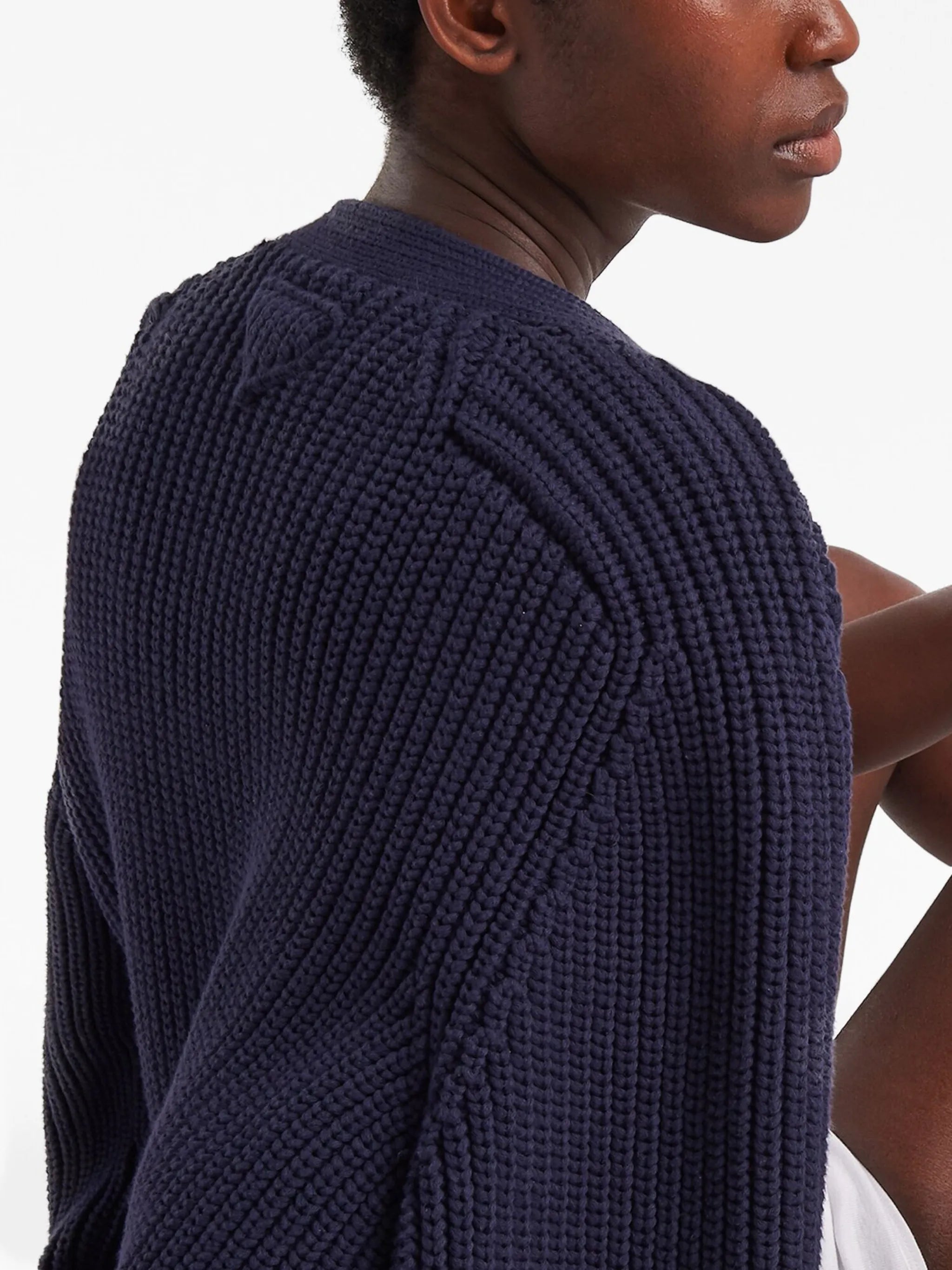 V-neck cotton cardigan