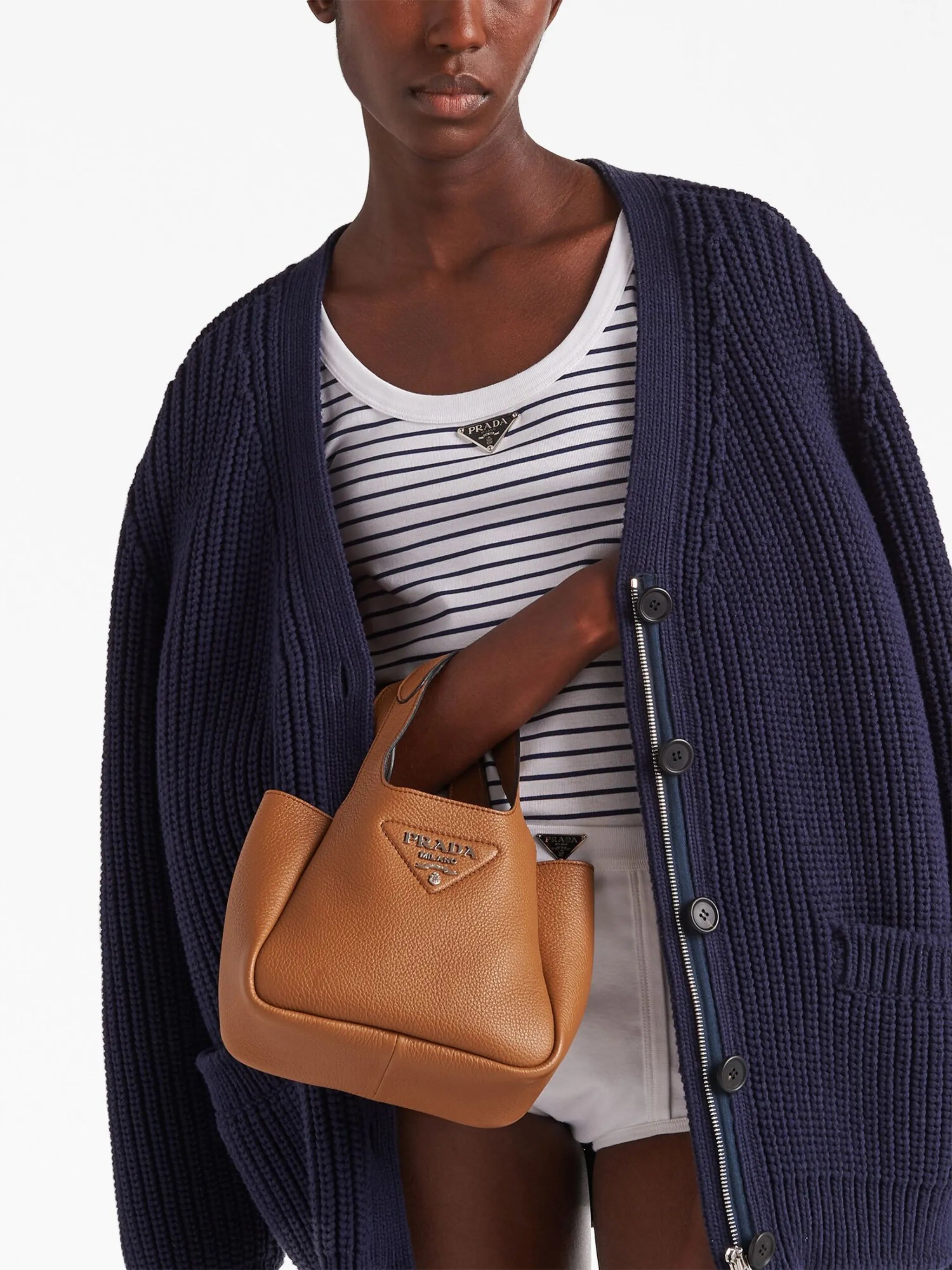 V-neck cotton cardigan